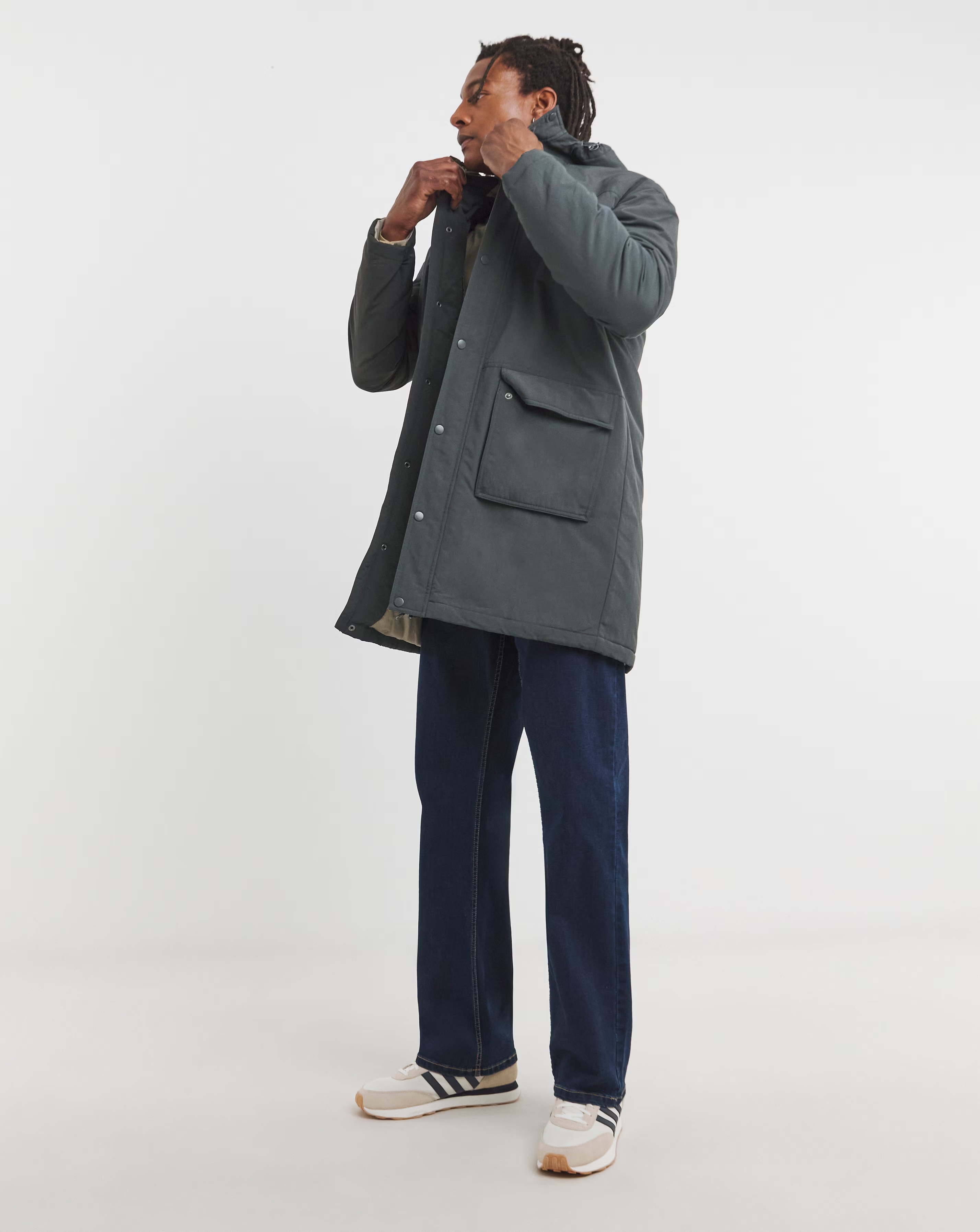 Charcoal Nylon Parka 3 Charcoal Nylon Parka
