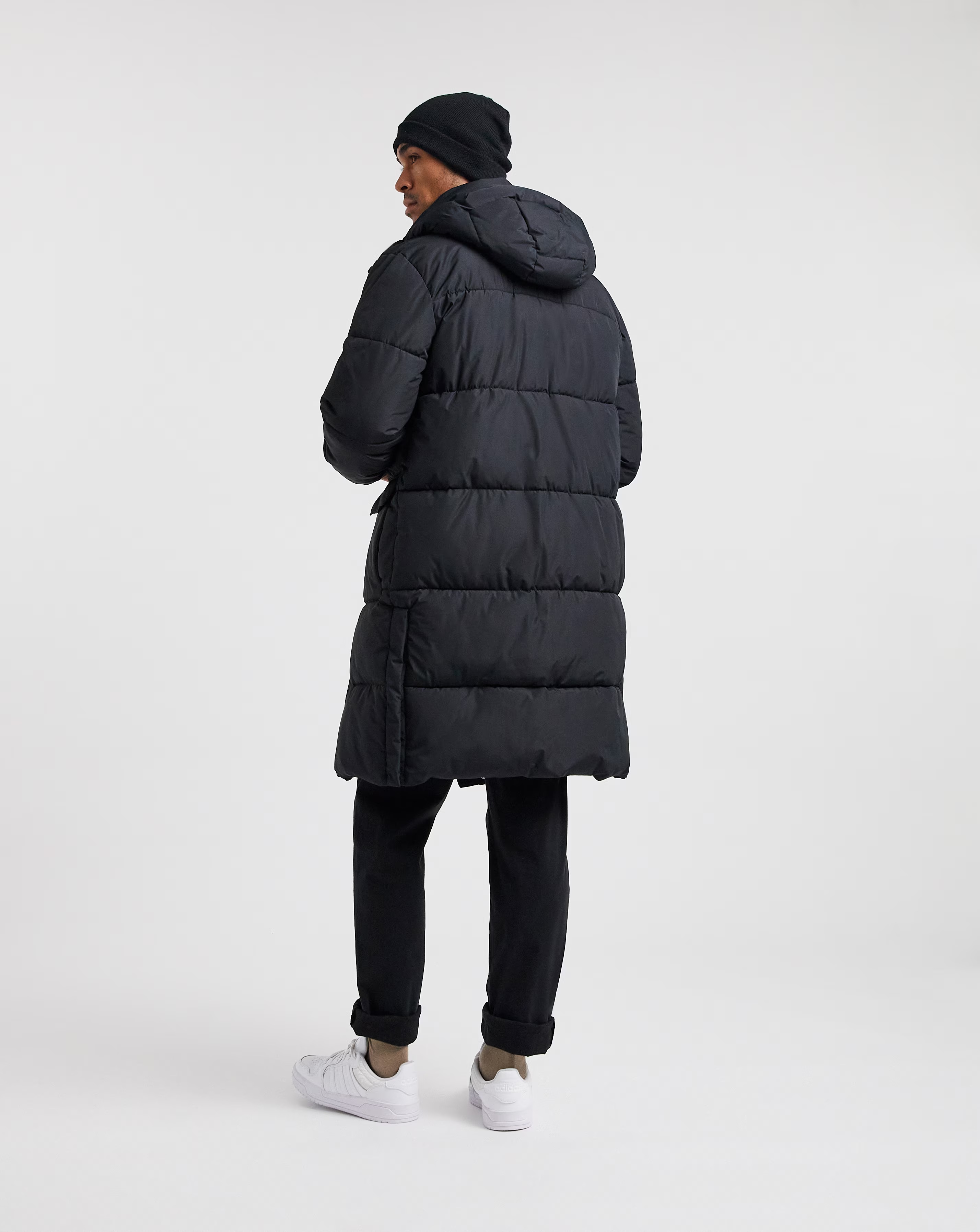 Black Longline Padded Coat 3 Black Longline Padded Coat