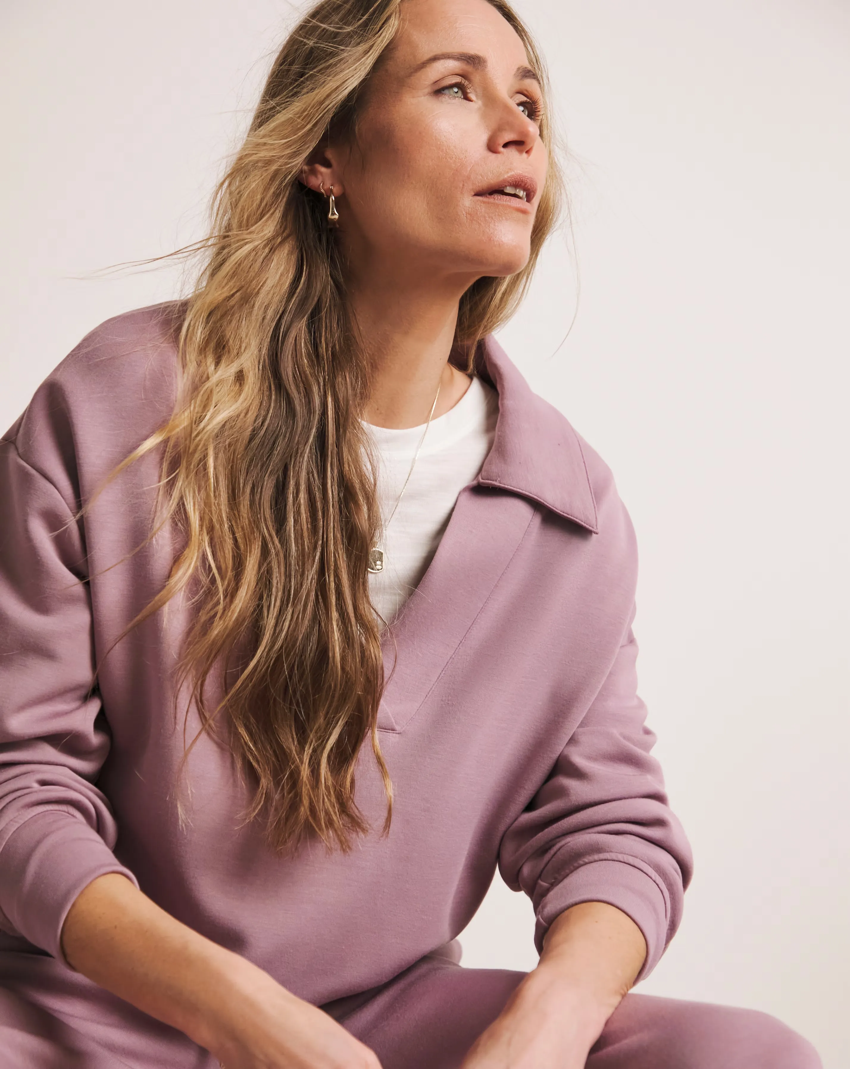 Anthology Elderberry Collared Modal Sweatshirt 5 Anthology Elderberry Collared Modal Sweatshirt