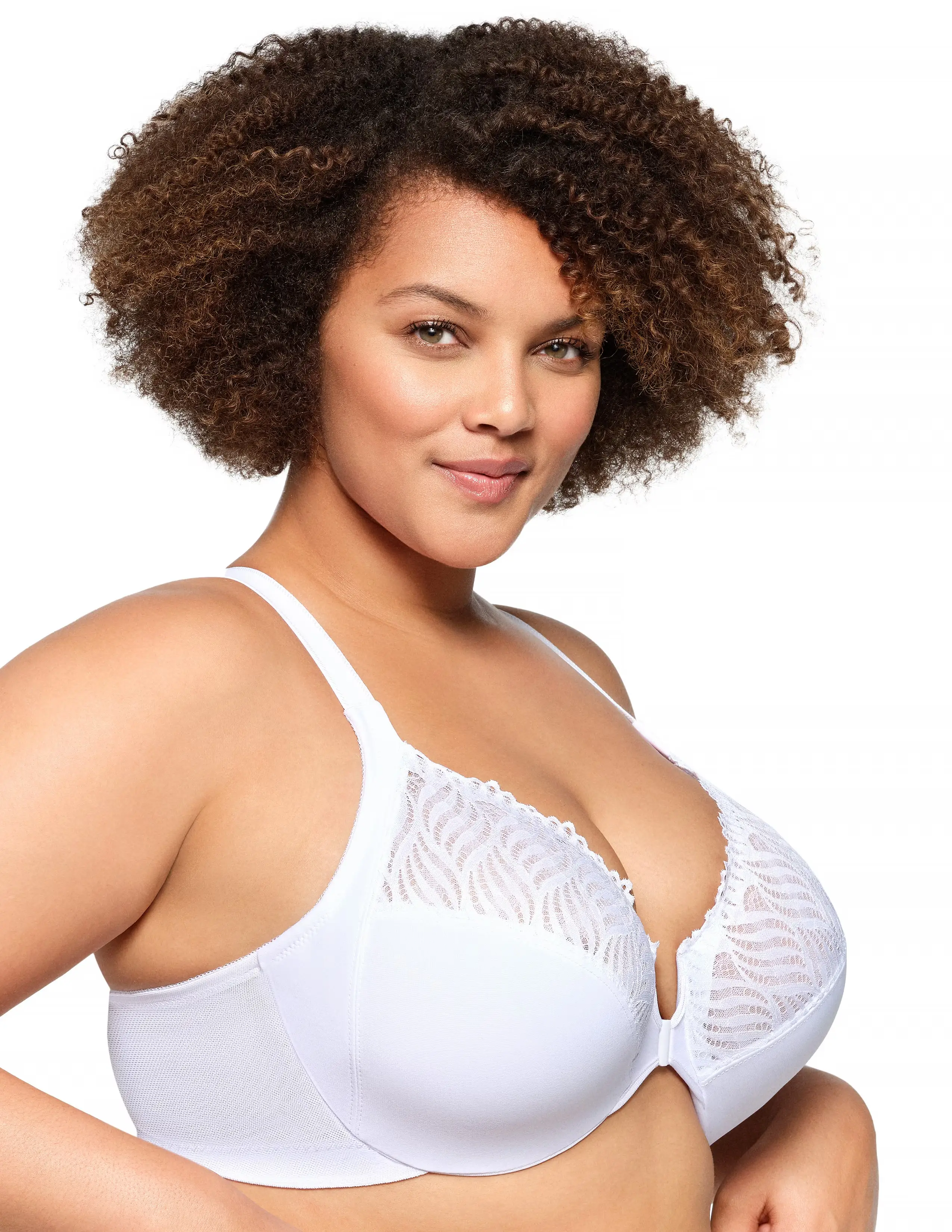 Glamorise Plus Size Front-Fastening T-Back WonderWire 1246 4 Glamorise Plus Size Front-Fastening T-Back WonderWire 1246