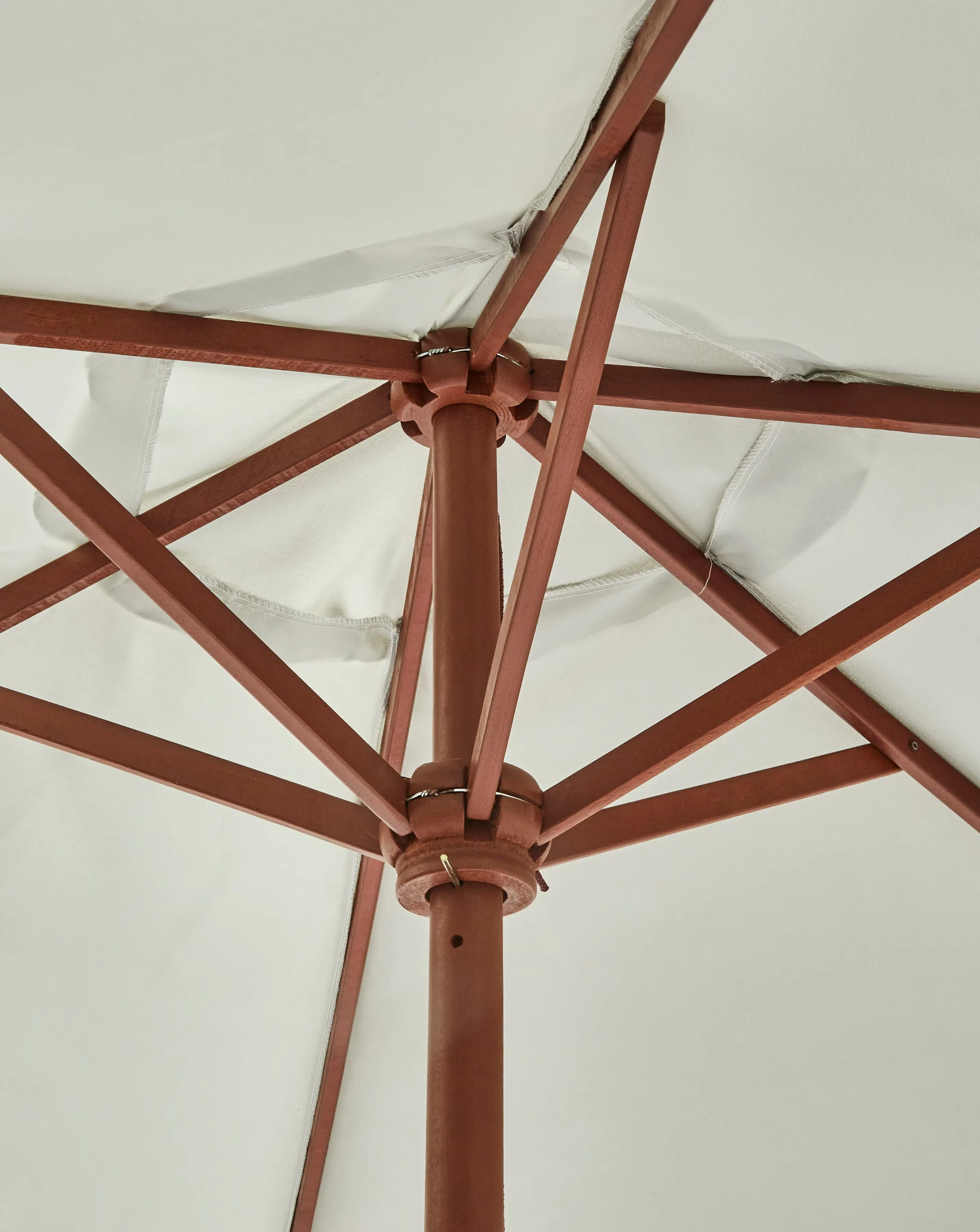 Charles Bentley Grey Wooden Parasol - 2.4m 3 Charles Bentley Grey Wooden Parasol - 2.4m