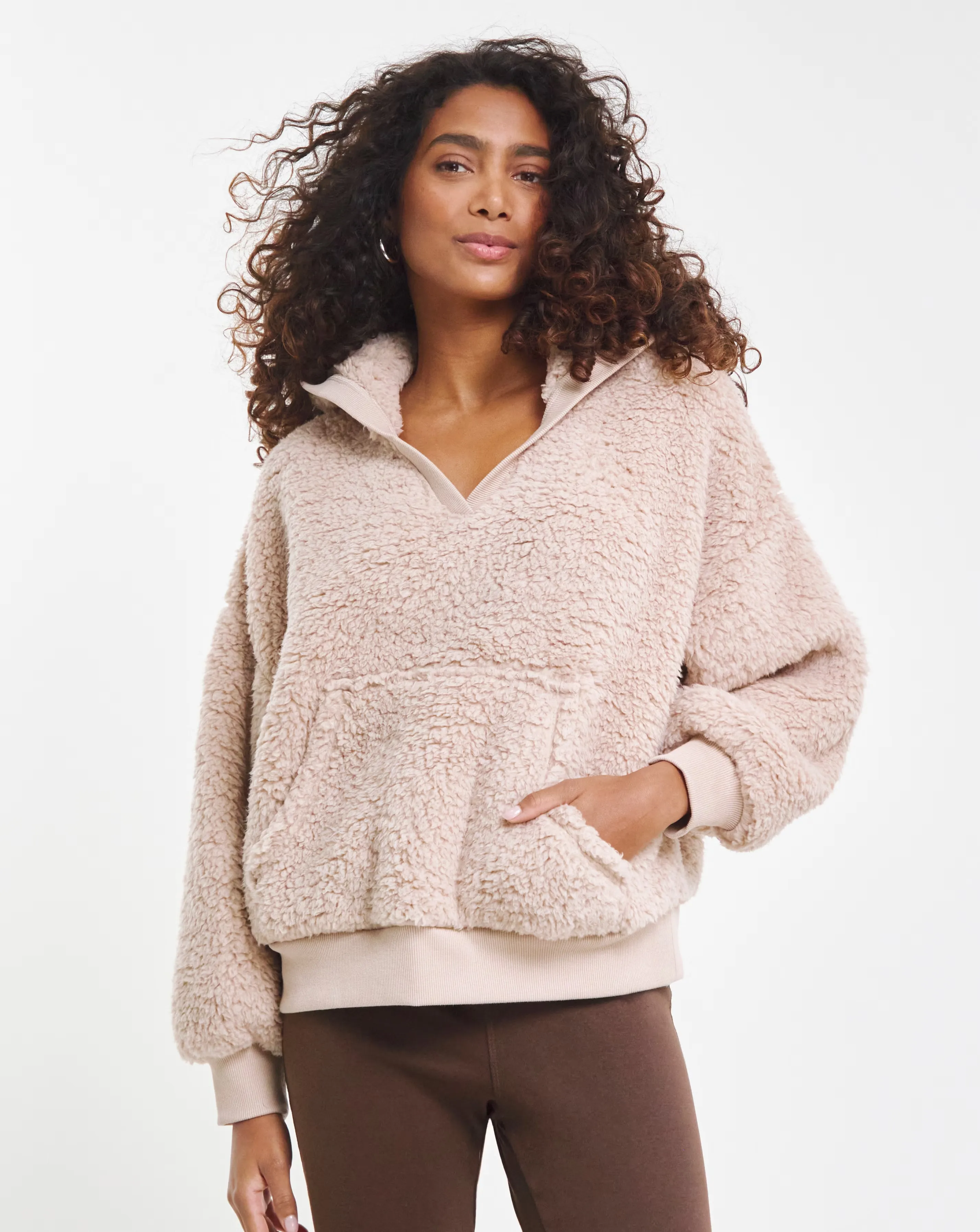 Pretty Secrets Hooded V Neck Snuggle Top 1 Pretty Secrets Hooded V Neck Snuggle Top