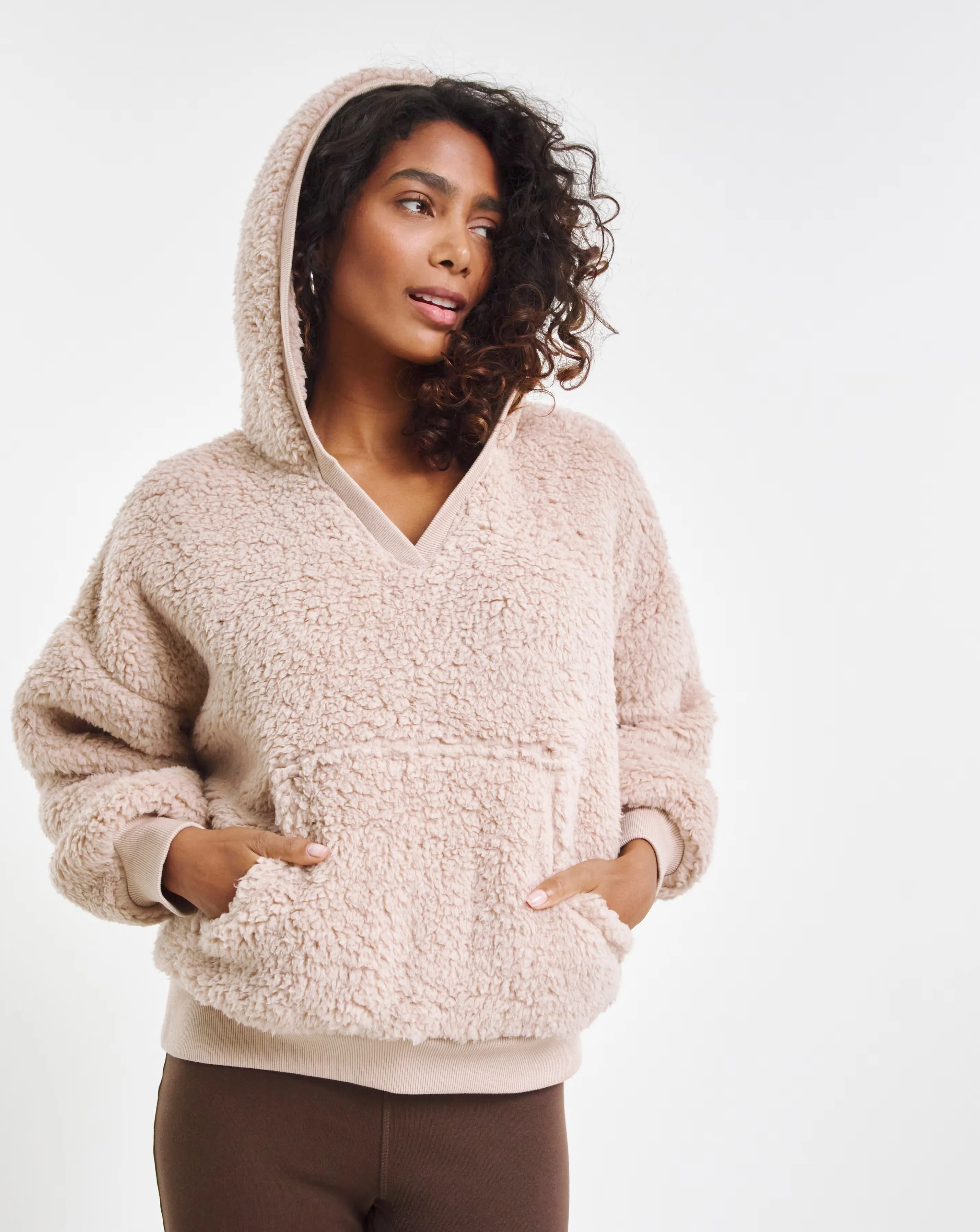 Pretty Secrets Hooded V Neck Snuggle Top 2 Pretty Secrets Hooded V Neck Snuggle Top