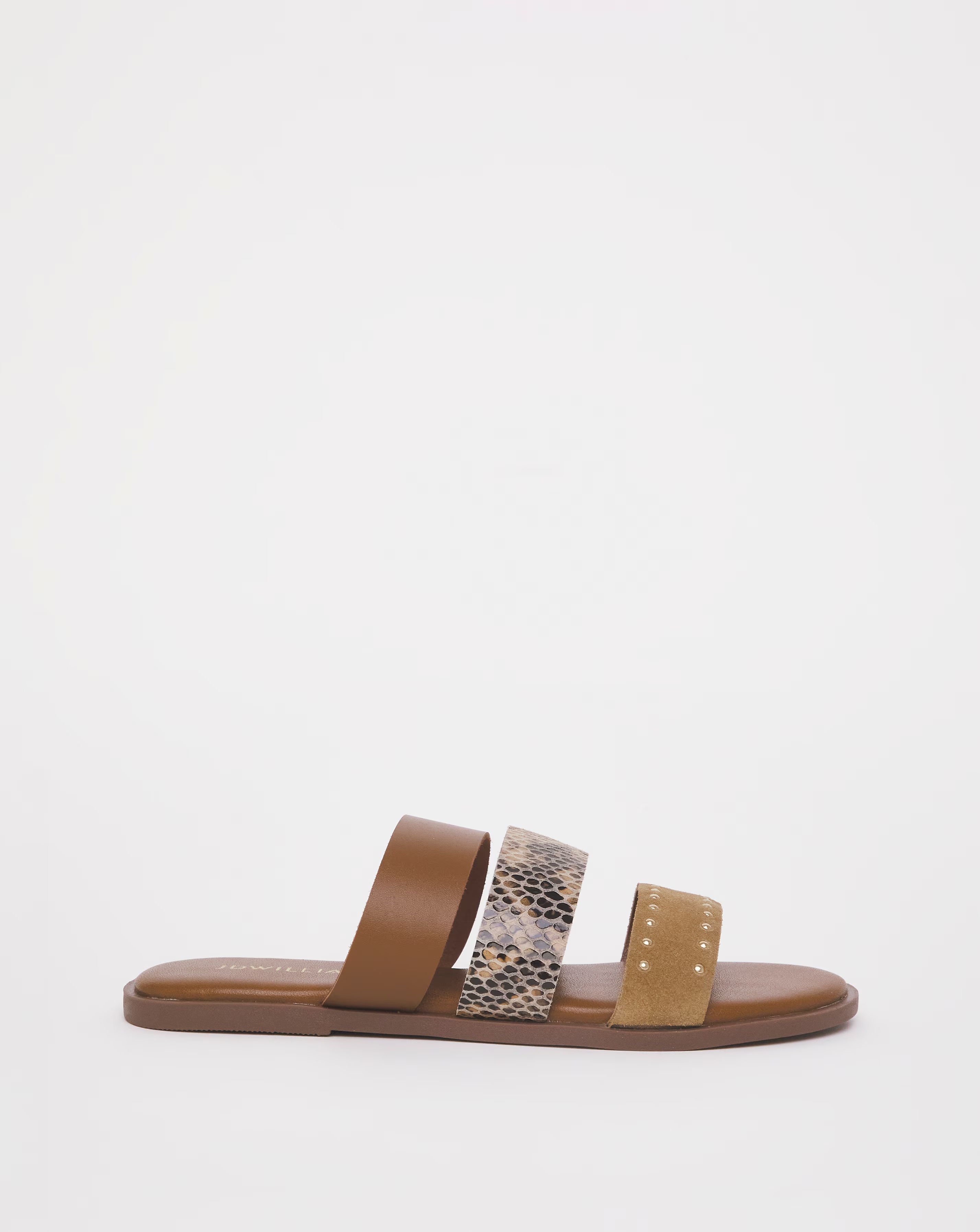 3 Strap Leather Mule E Fit