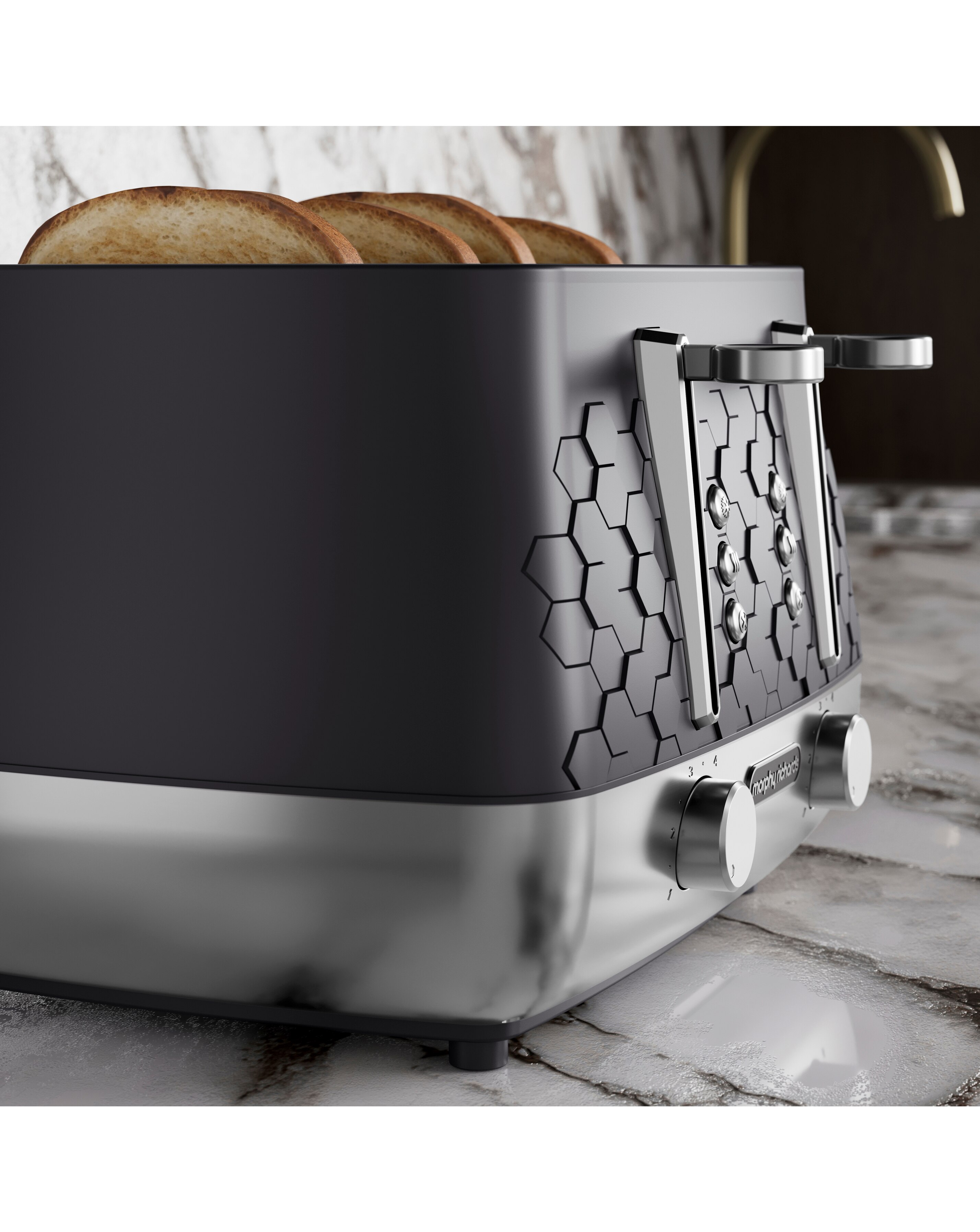 Morphy Richards Cassini 4 Slice Toaster - Moonless Night 4 Morphy Richards Cassini 4 Slice Toaster - Moonless Night