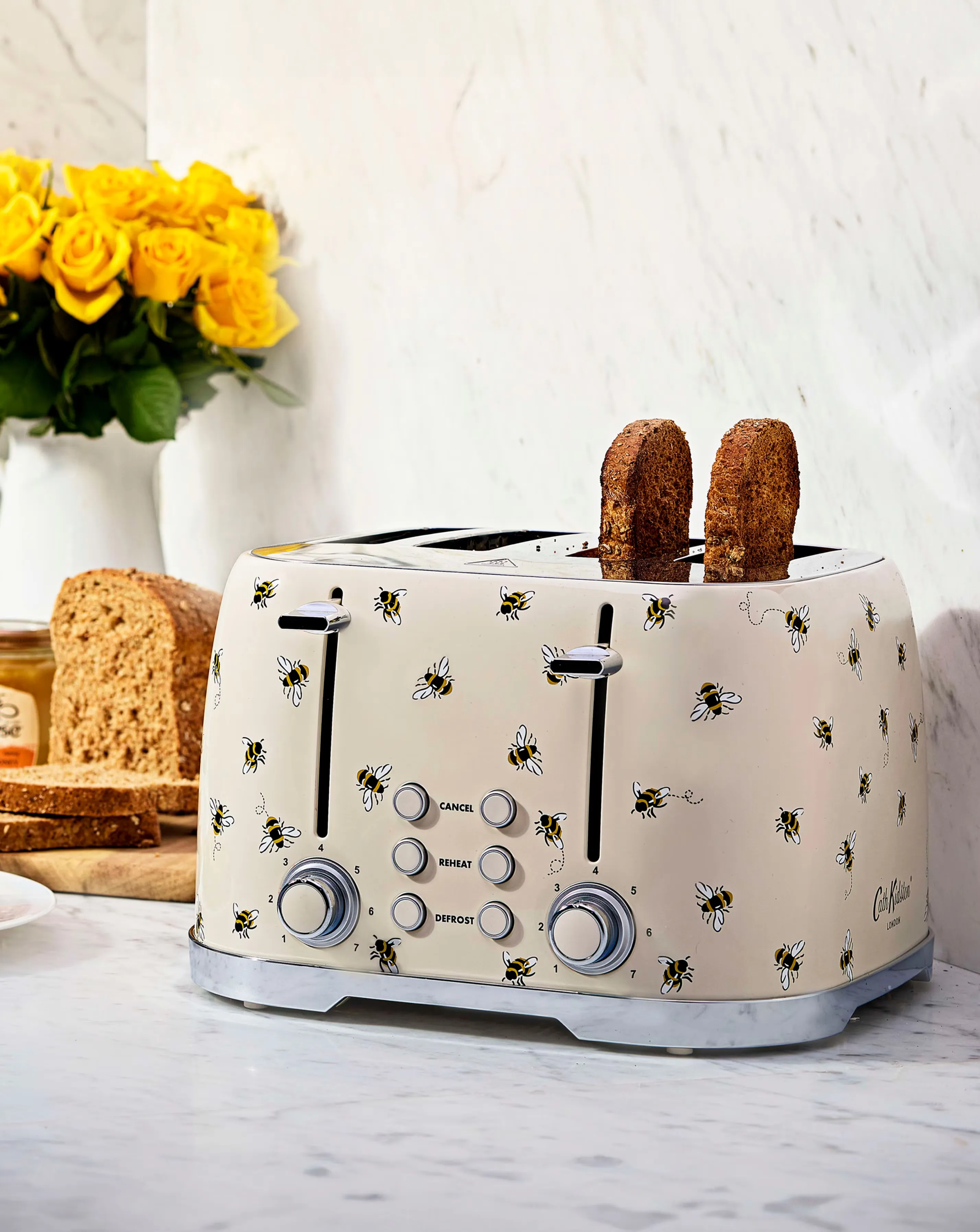 Cath Kidston Bees 4 Slice Toaster 6 Cath Kidston Bees 4 Slice Toaster