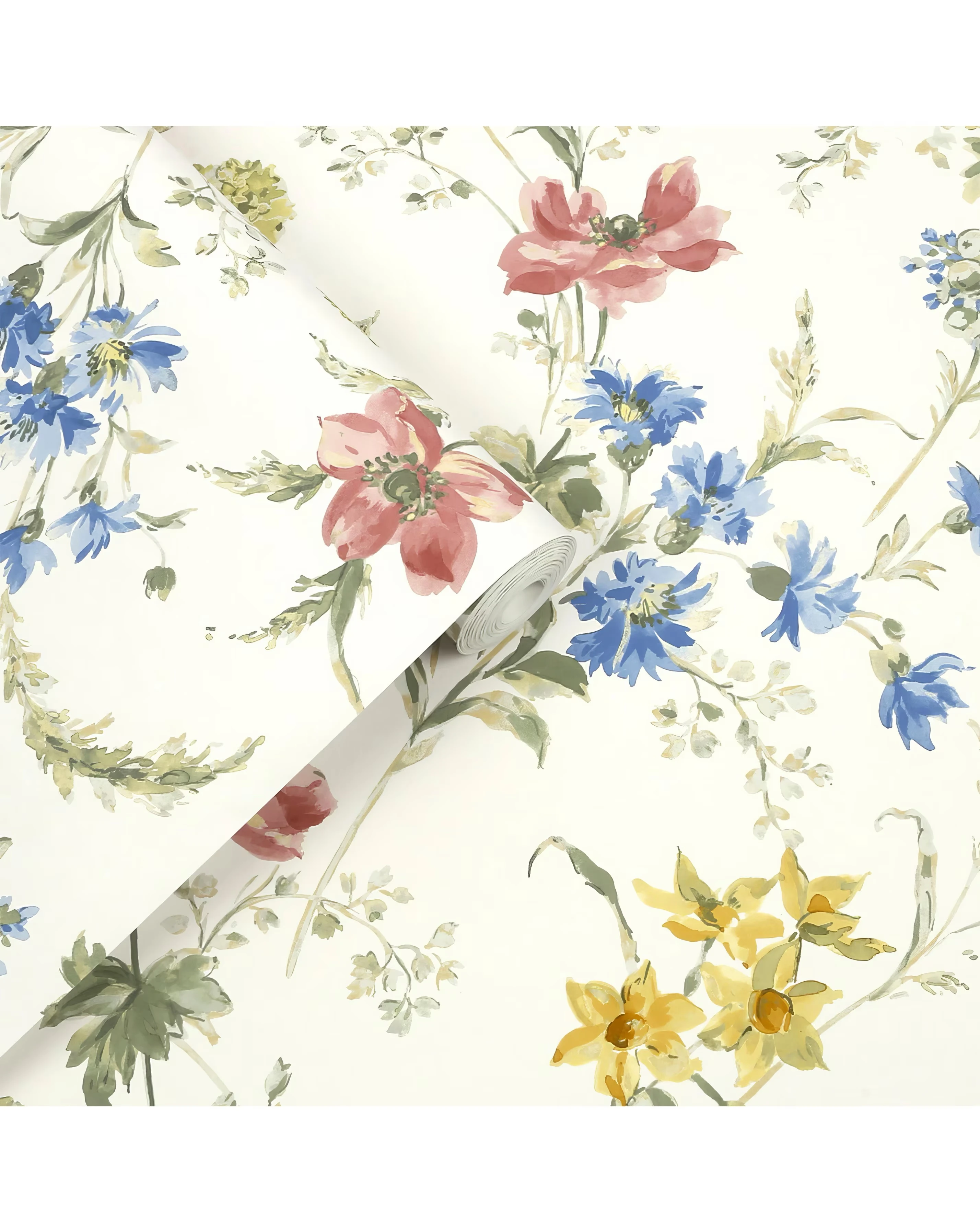 Laura Ashley Poppy Meadow Multicolour Floral Wallpaper 2 Laura Ashley Poppy Meadow Multicolour Floral Wallpaper