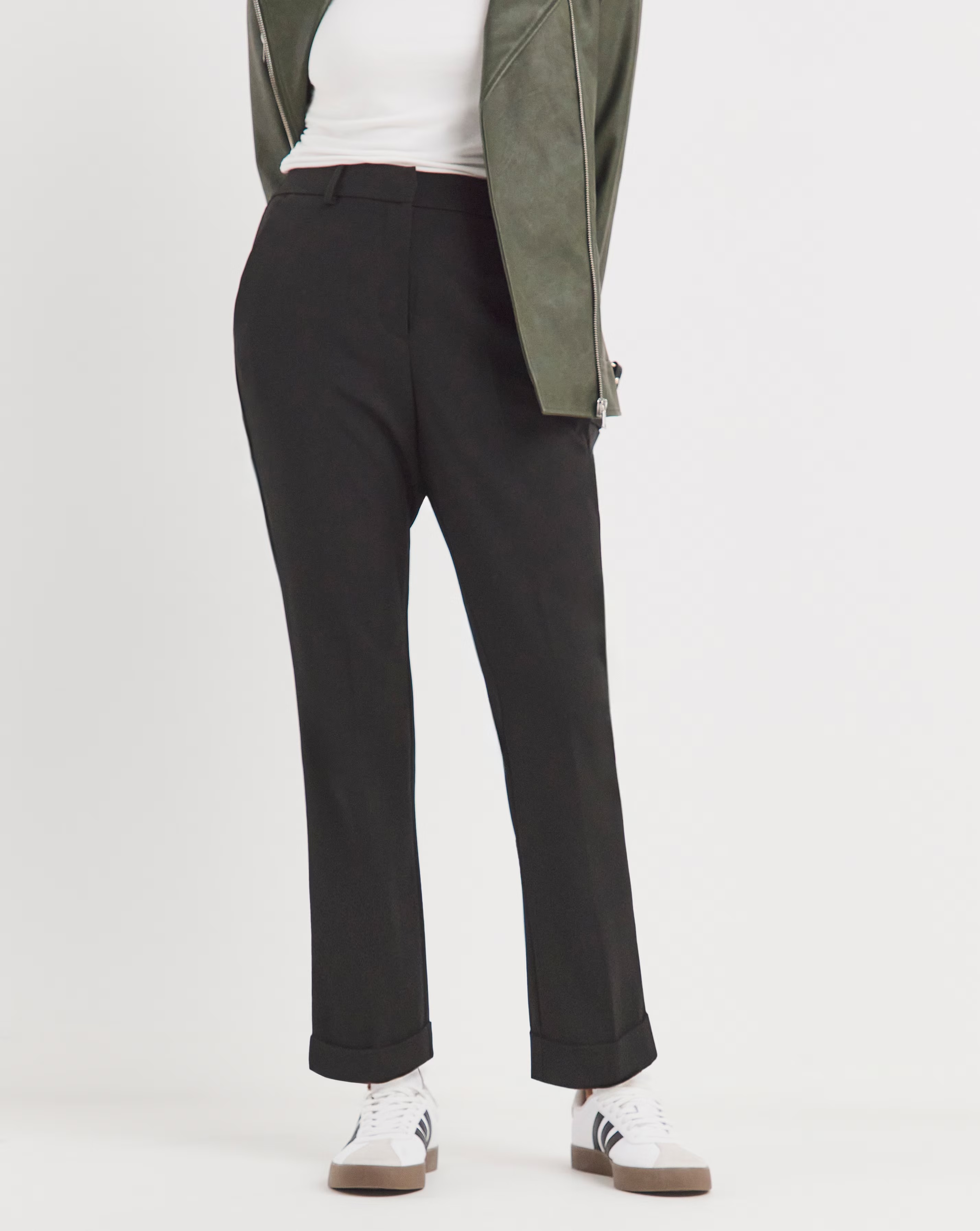 Black Tapered Ankle Grazer Trousers 1 Black Tapered Ankle Grazer Trousers
