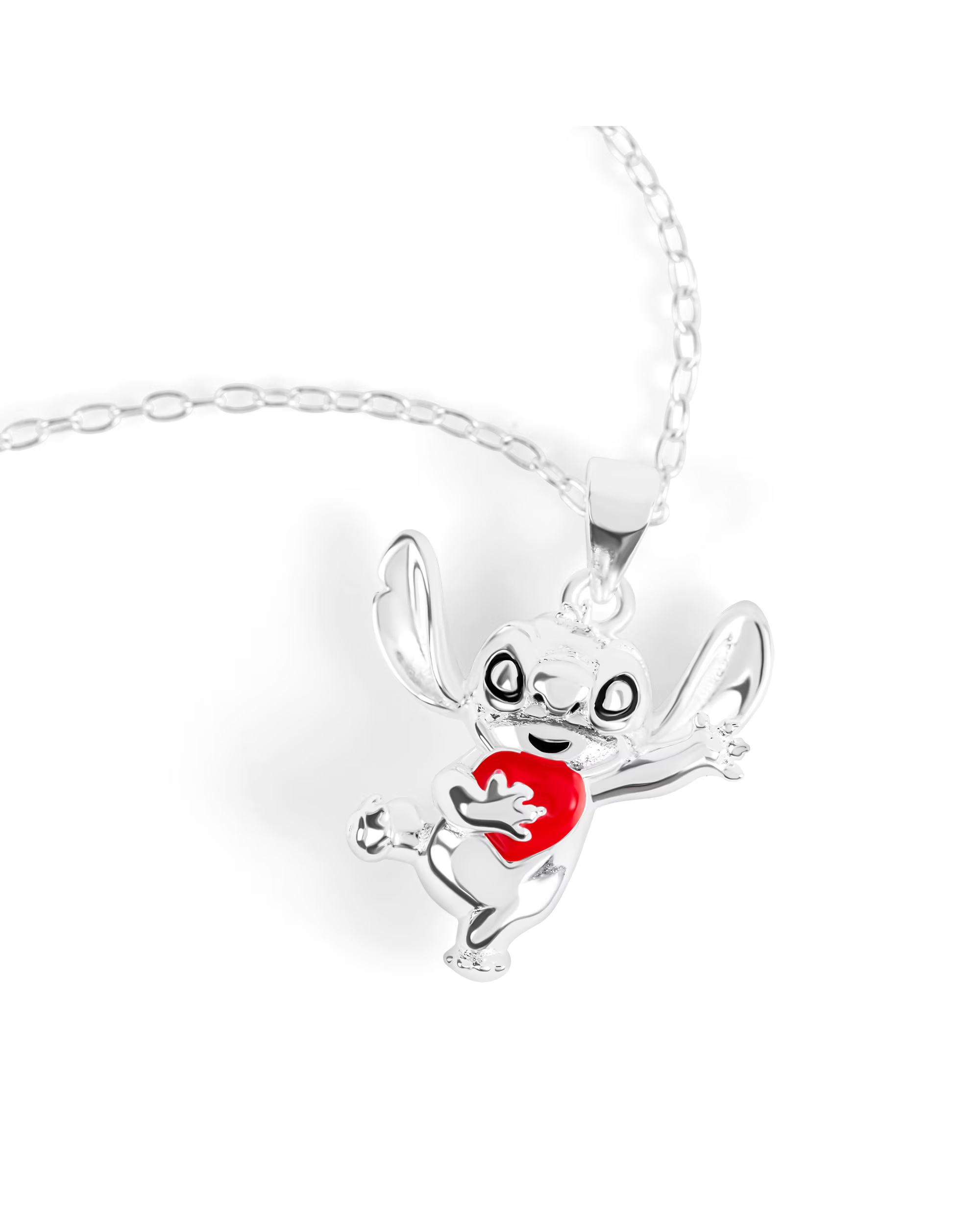 Stitch Enamel Heart Necklace 2 Stitch Enamel Heart Necklace