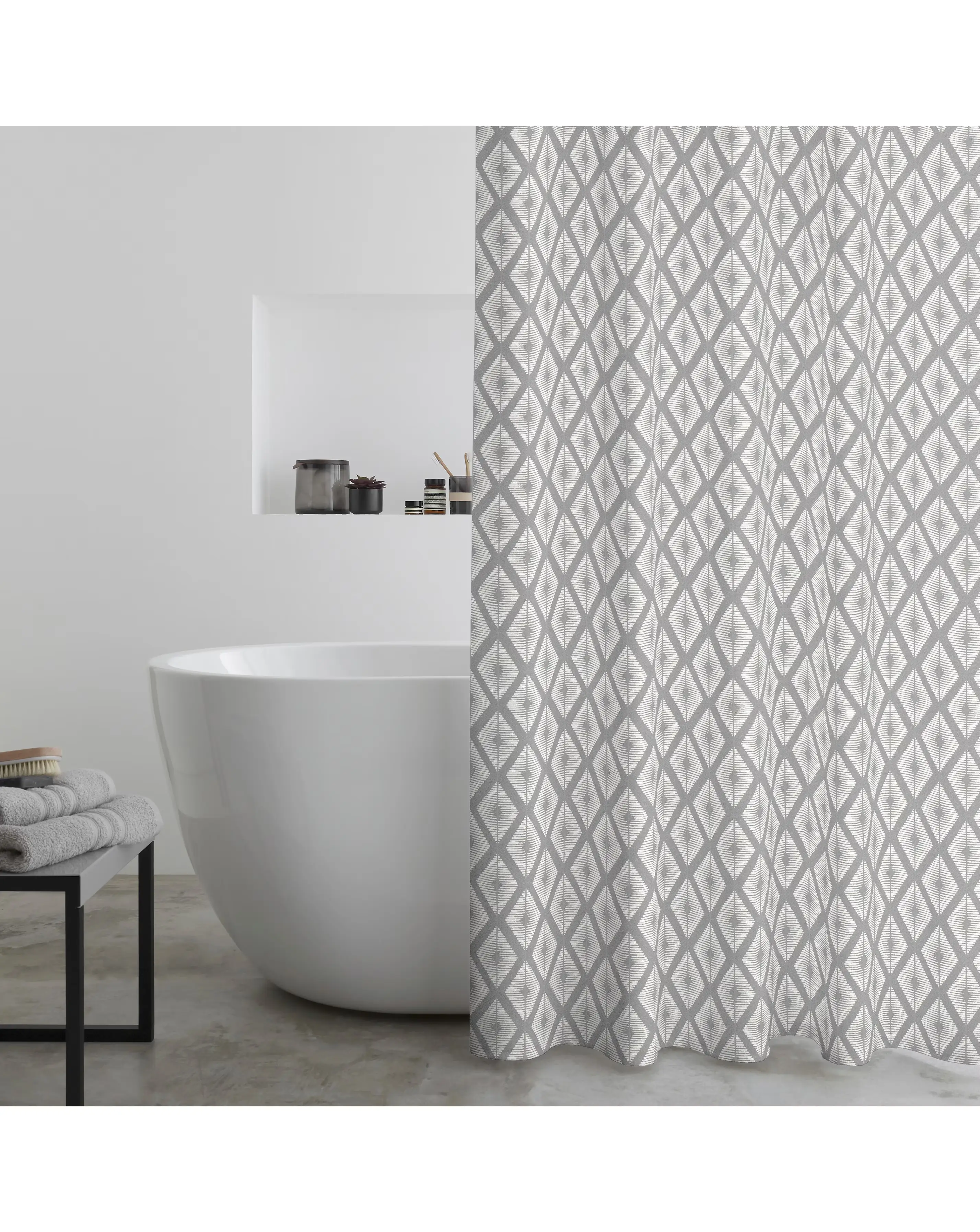 Catherine Lansfield Aztec Diamond Shower Curtain