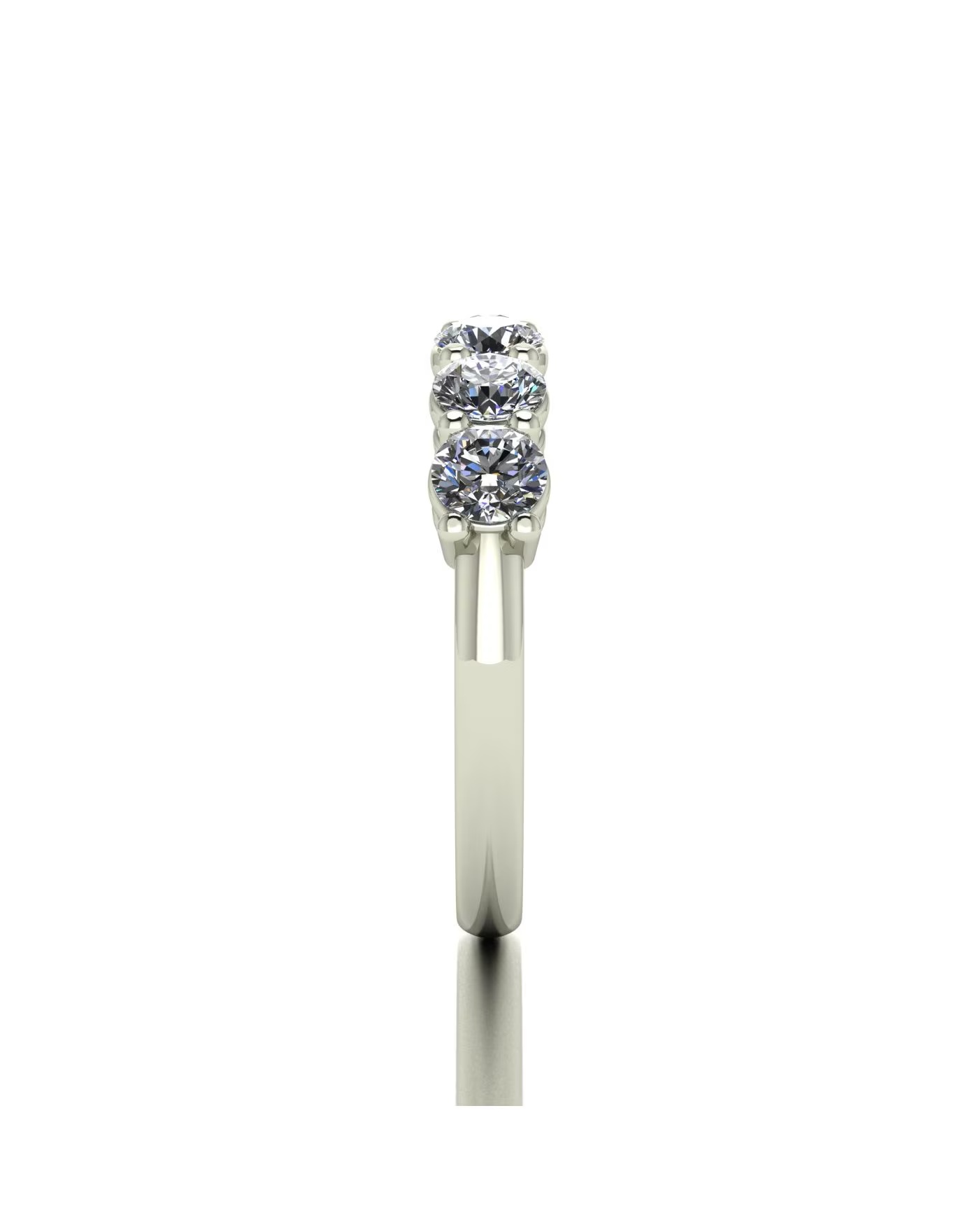 9ct White Gold 1.35ct eq total Moissanite Solitaire Ring 3 9ct White Gold 1.35ct eq total Moissanite Solitaire Ring