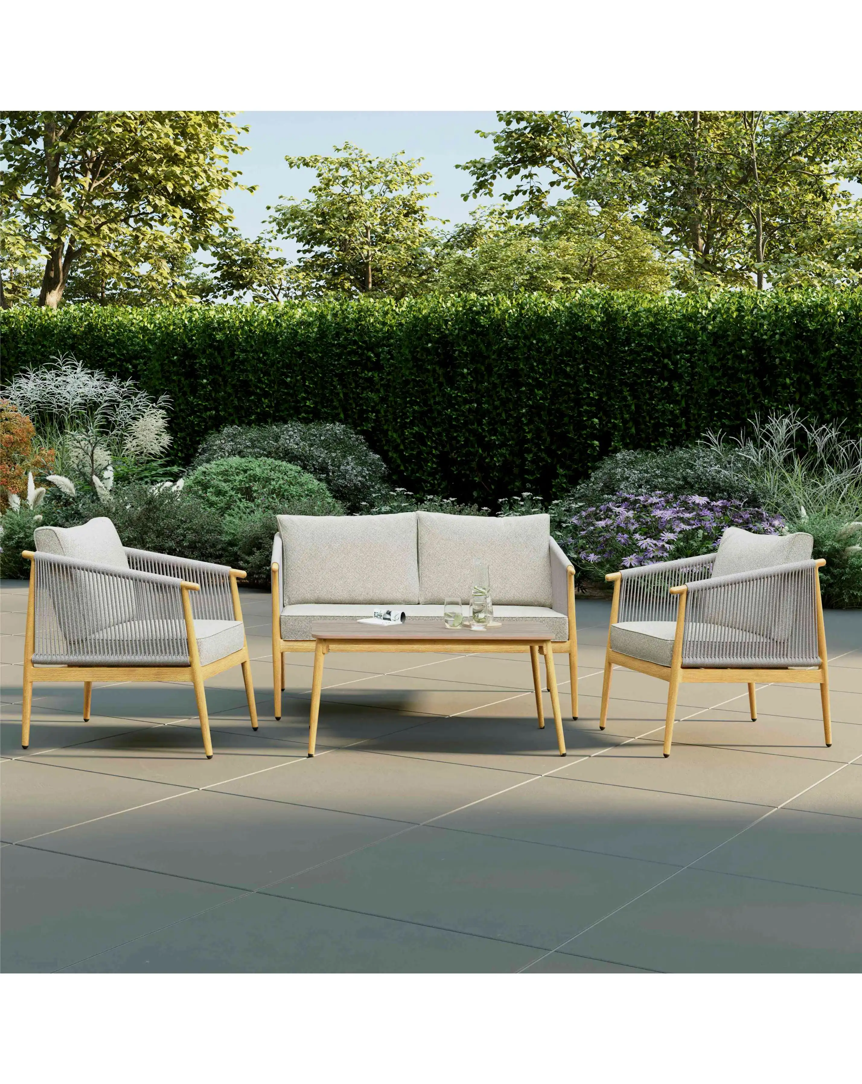 Charles Bentley Rope Weave Lounge Sofa Set 1 Charles Bentley Rope Weave Lounge Sofa Set