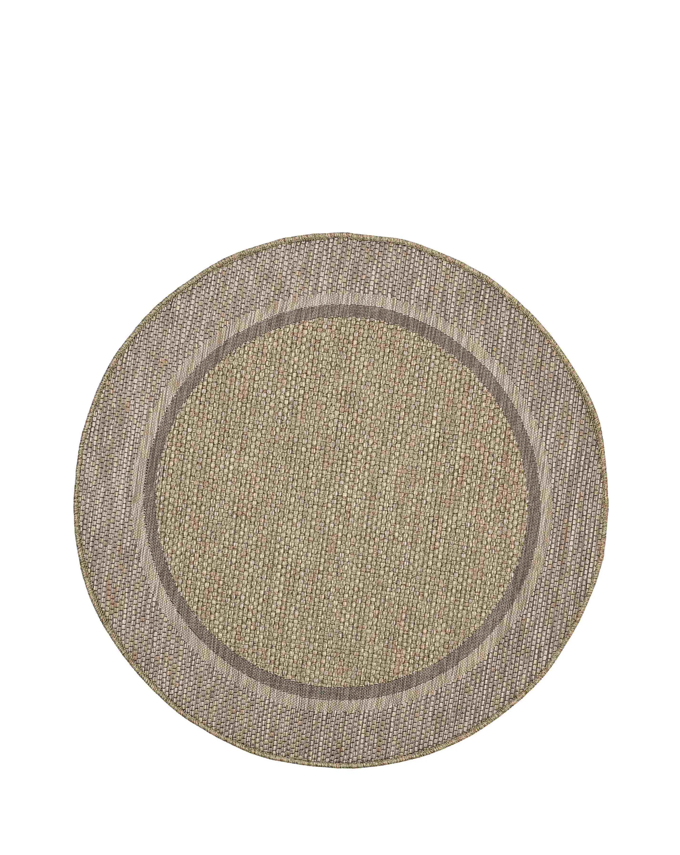 Indoor and Outdoor Natural Finish Flatweave Circle Rug 3 Indoor and Outdoor Natural Finish Flatweave Circle Rug