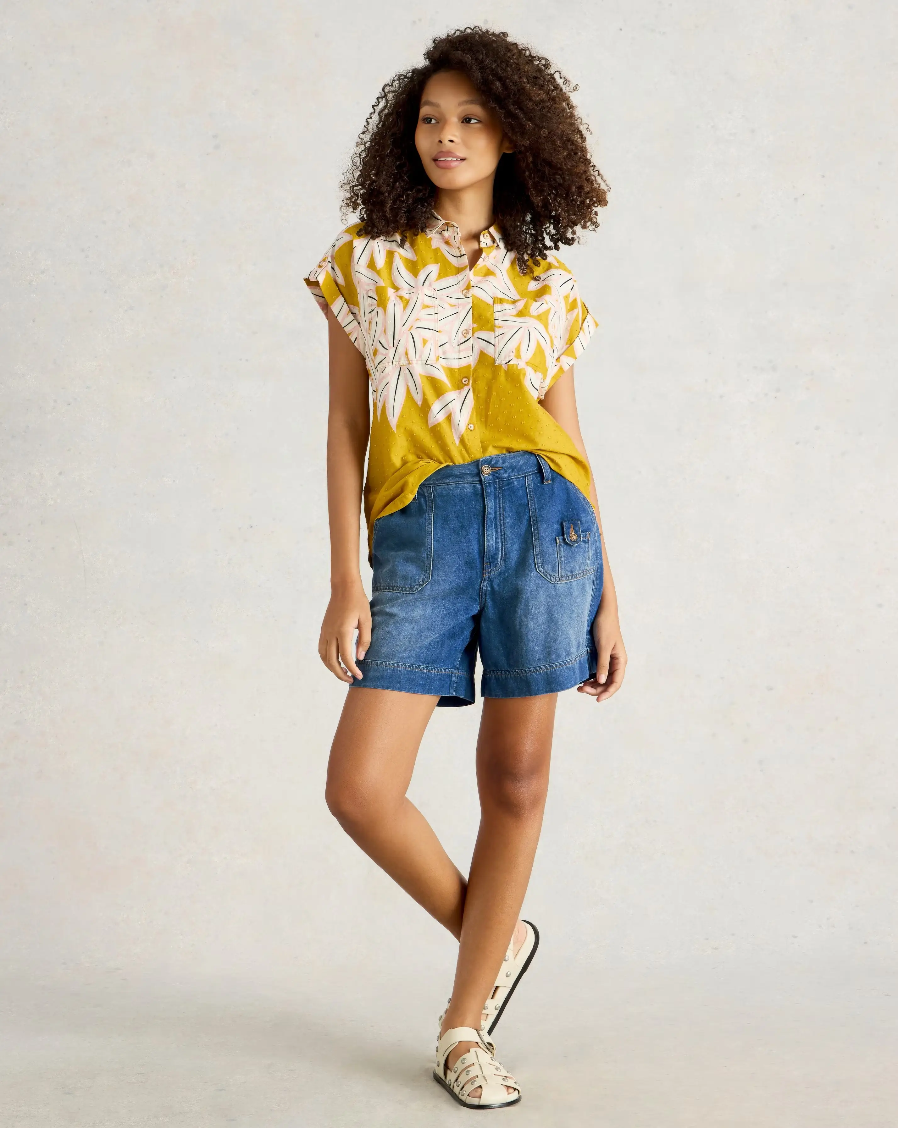 White Stuff Mollie Combat Denim Shorts