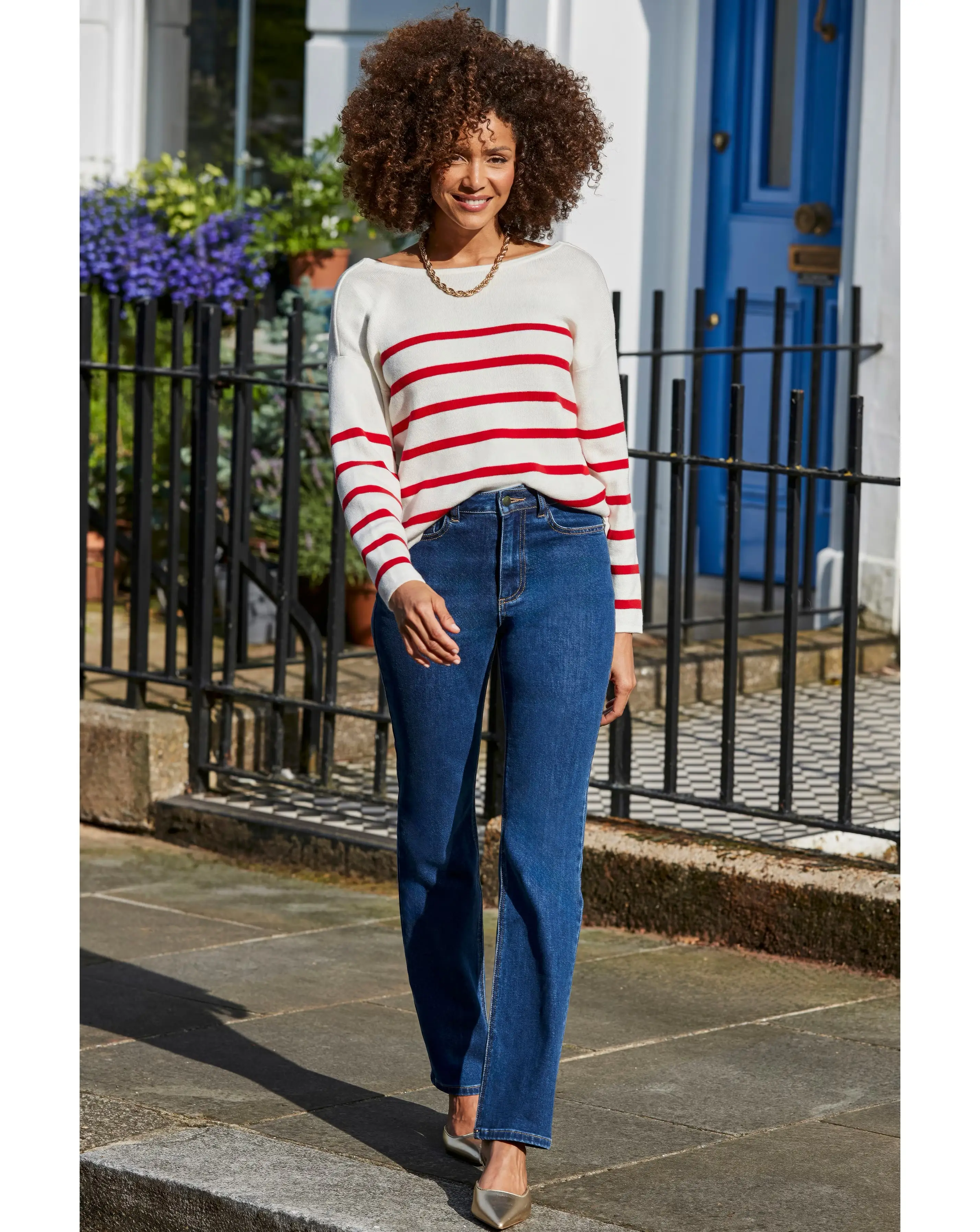 Sosandar Stripe Bow Back Detail Jumper 4 Sosandar Stripe Bow Back Detail Jumper