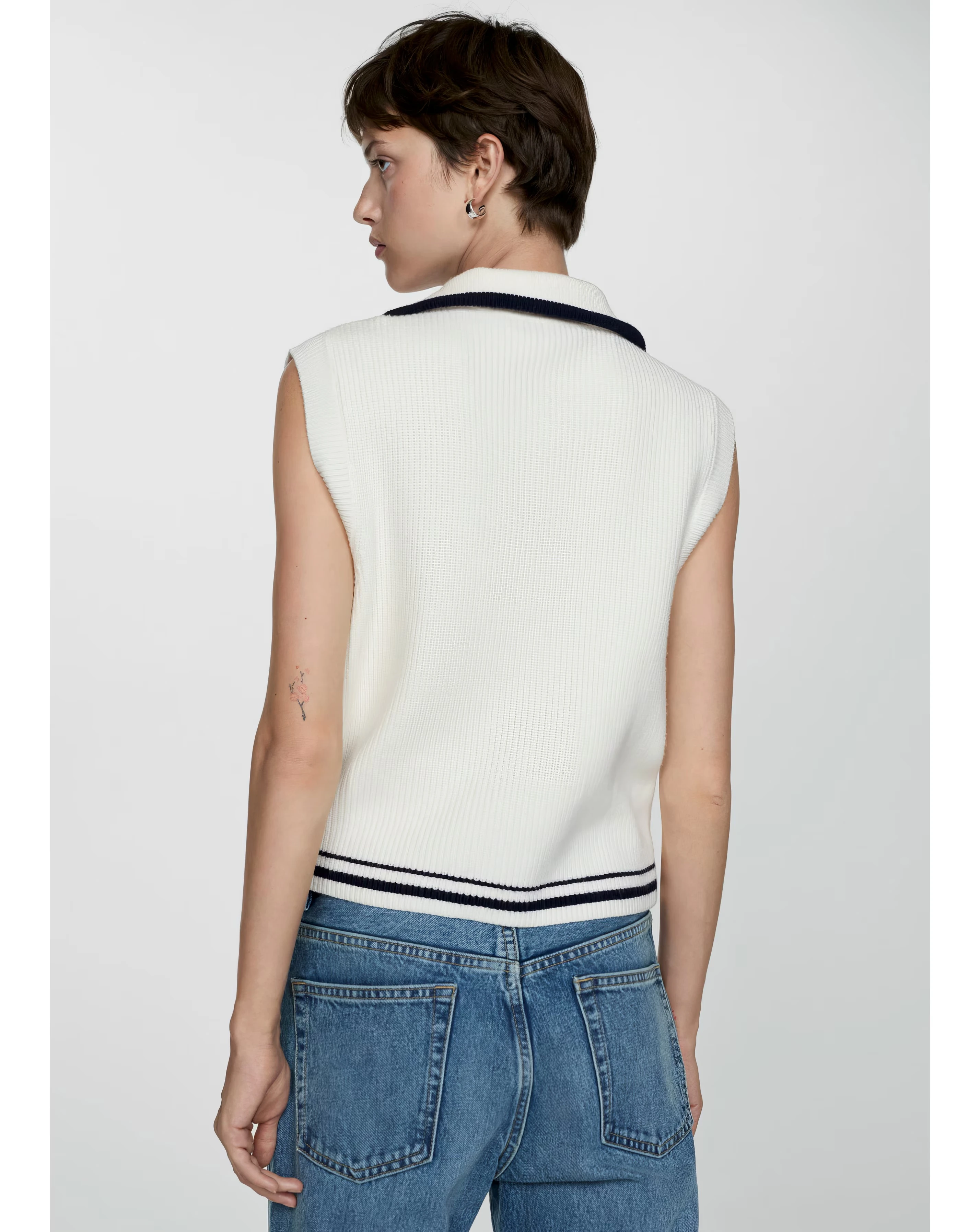 Mango Stripe Knit Vest 4 Mango Stripe Knit Vest
