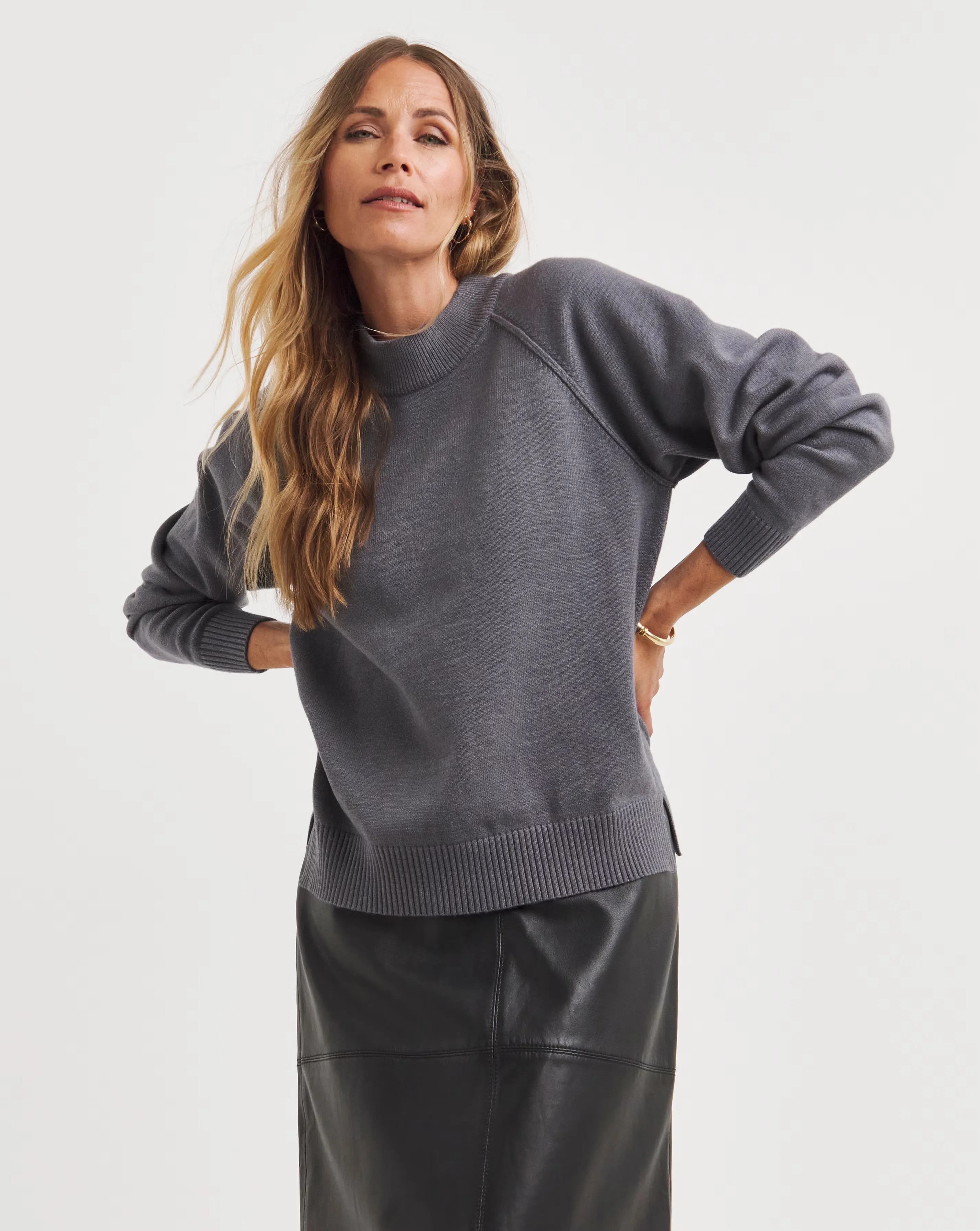 Anthology High Neck Raglan Sleeve Jumper