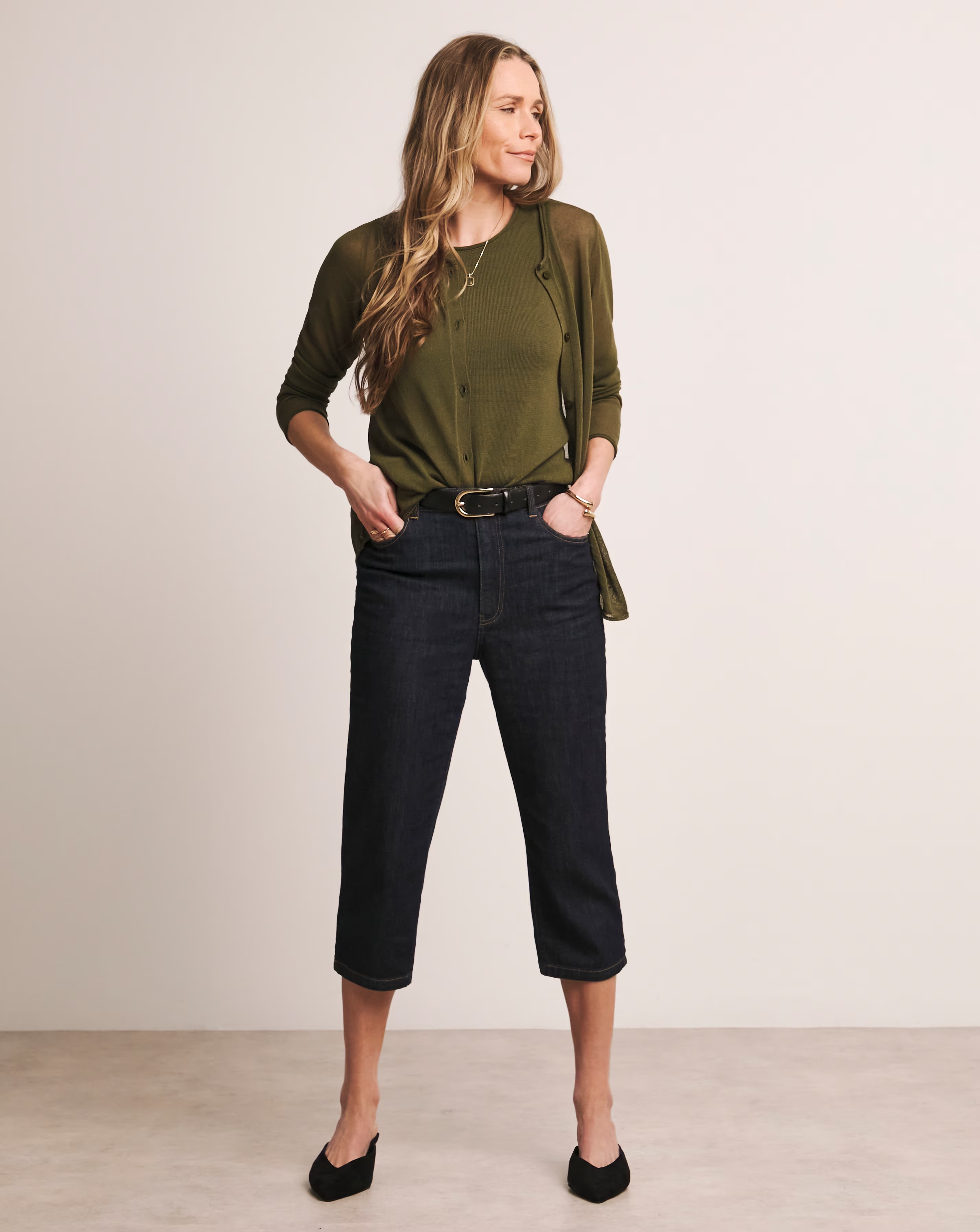 Anthology Olive Sheer Cardigan 3 Anthology Olive Sheer Cardigan