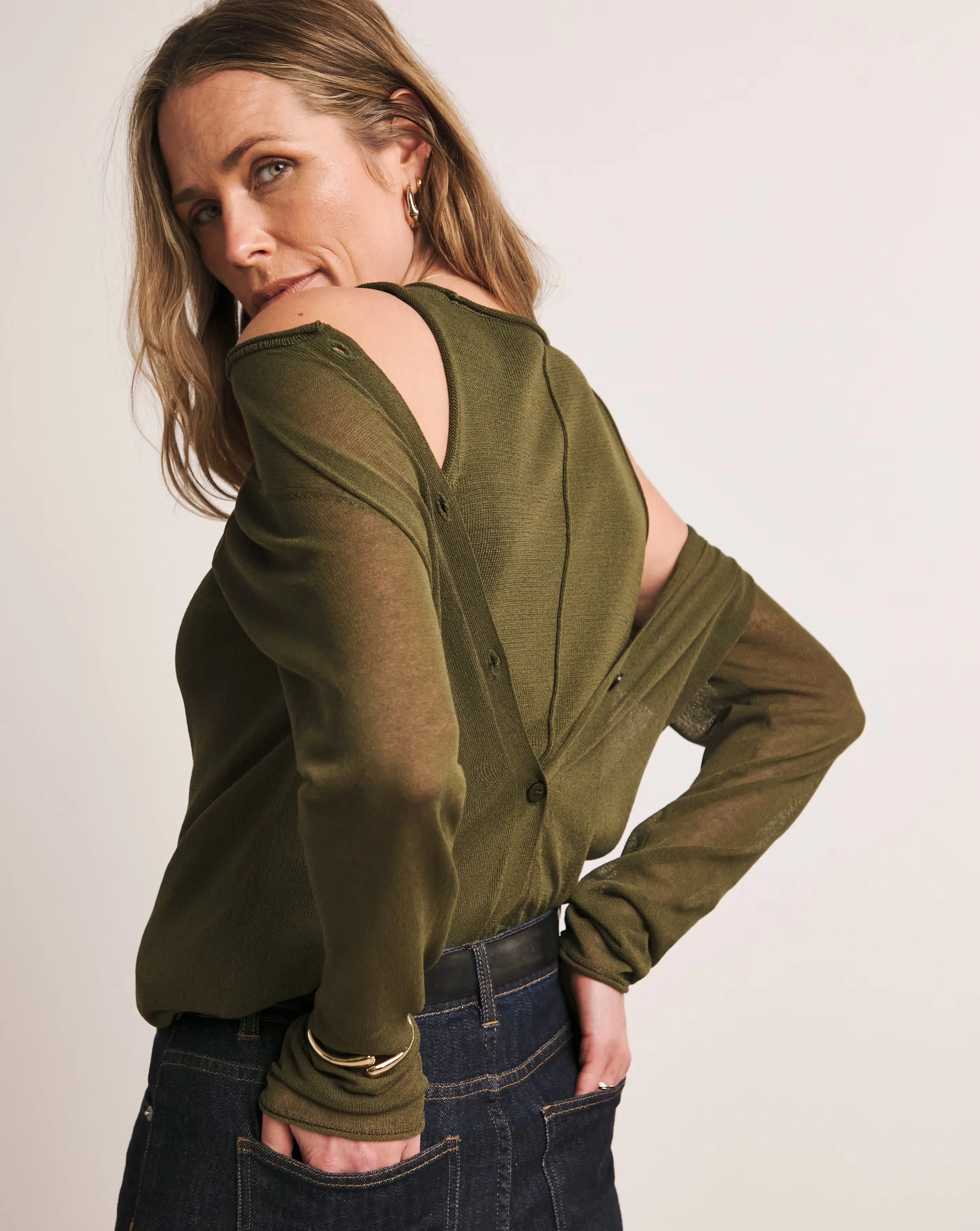 Anthology Olive Sheer Cardigan 7 Anthology Olive Sheer Cardigan