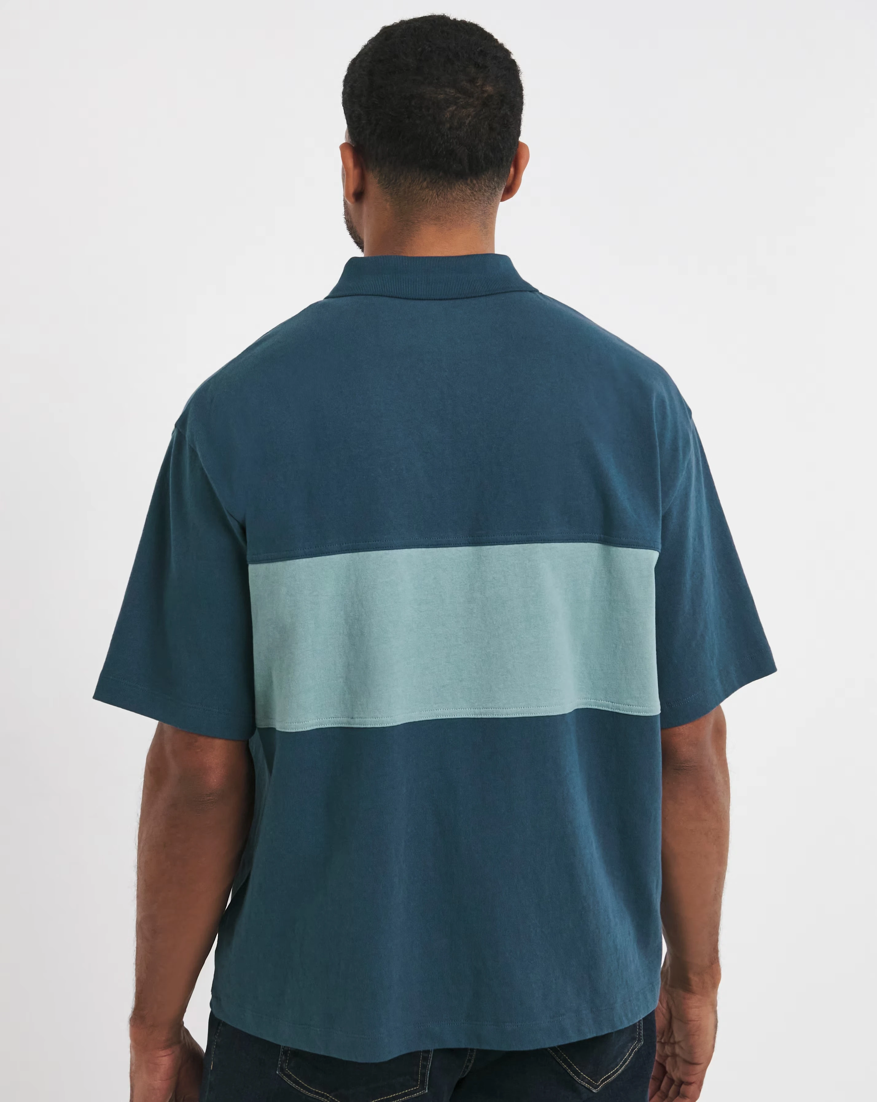 Timberland Colourblock Rugby Polo - Blue 3 Timberland Colourblock Rugby Polo - Blue