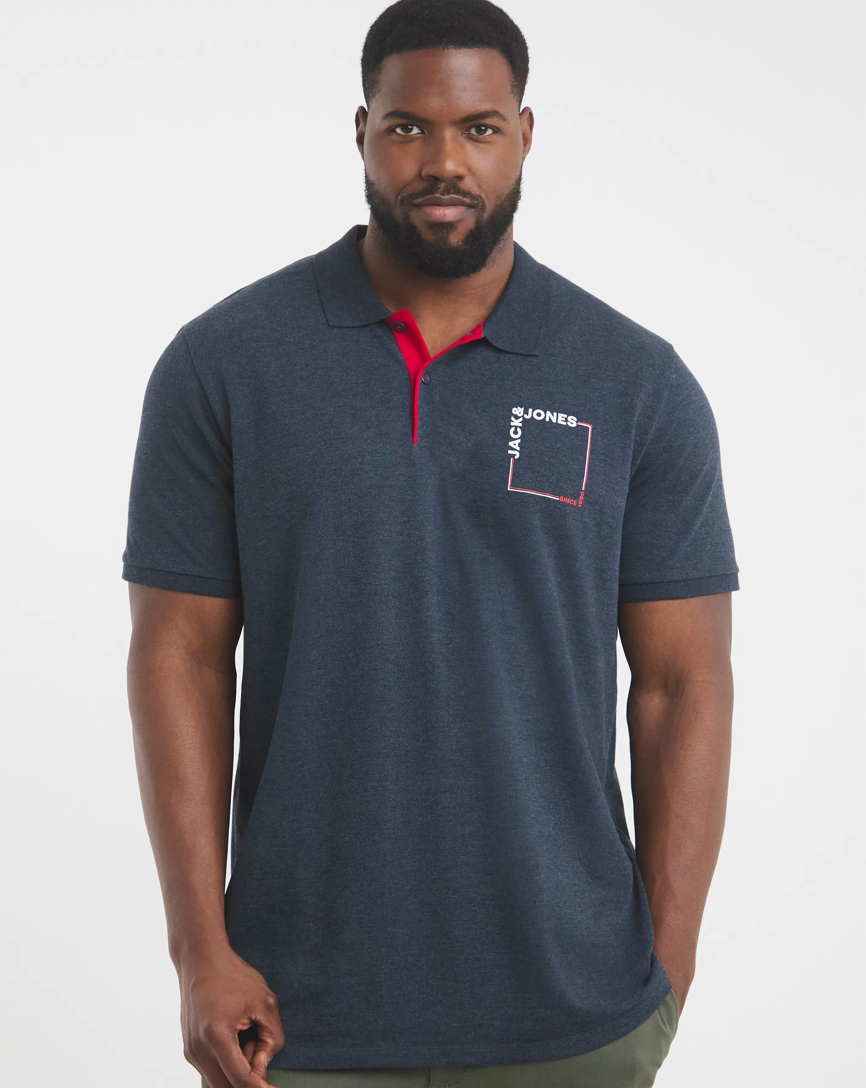 Jack & Jones Verner Logo Polo - Navy 1 Jack & Jones Verner Logo Polo - Navy