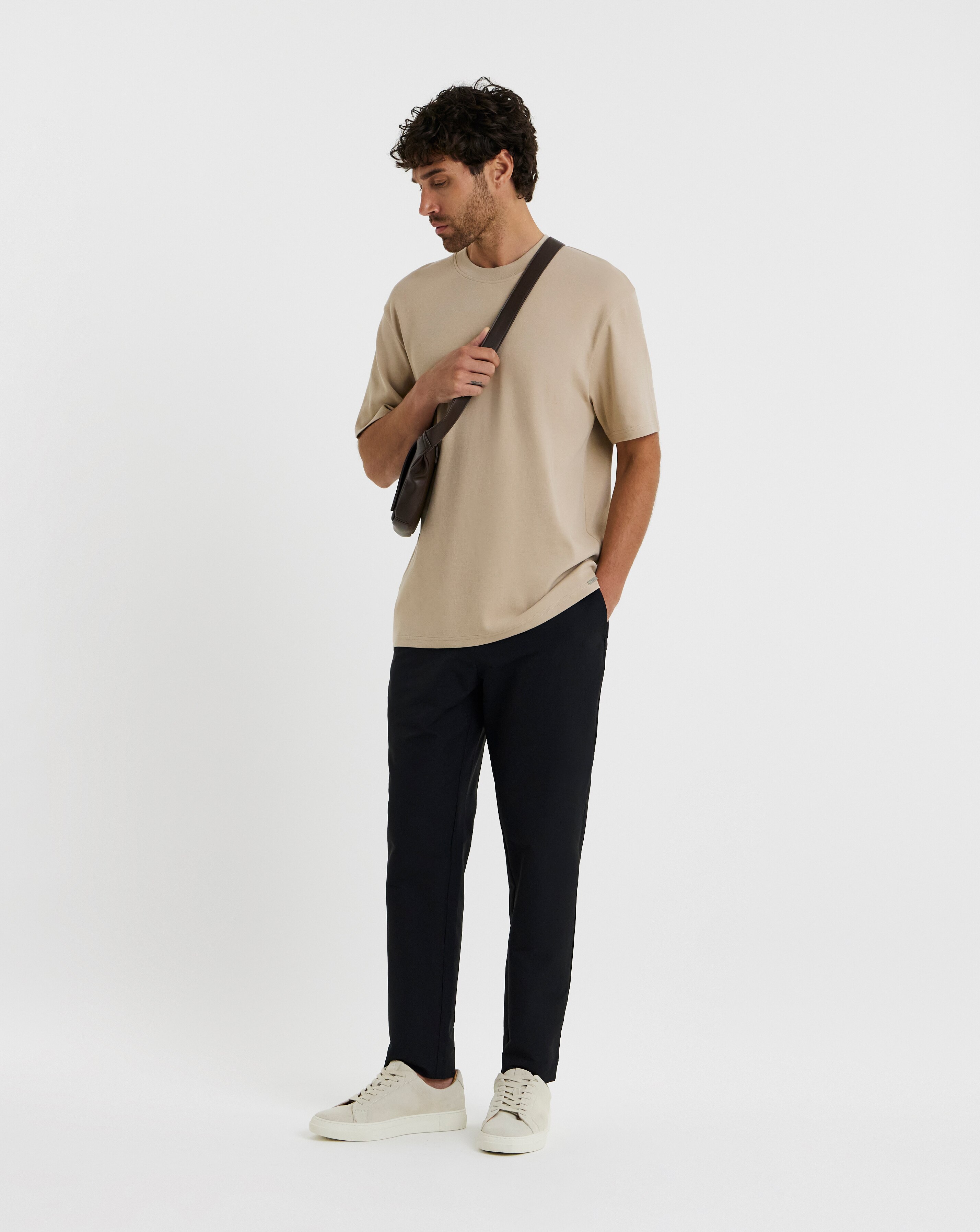 Folio Heavyweight Interlock T-Shirt-Stone 2 Folio Heavyweight Interlock T-Shirt-Stone