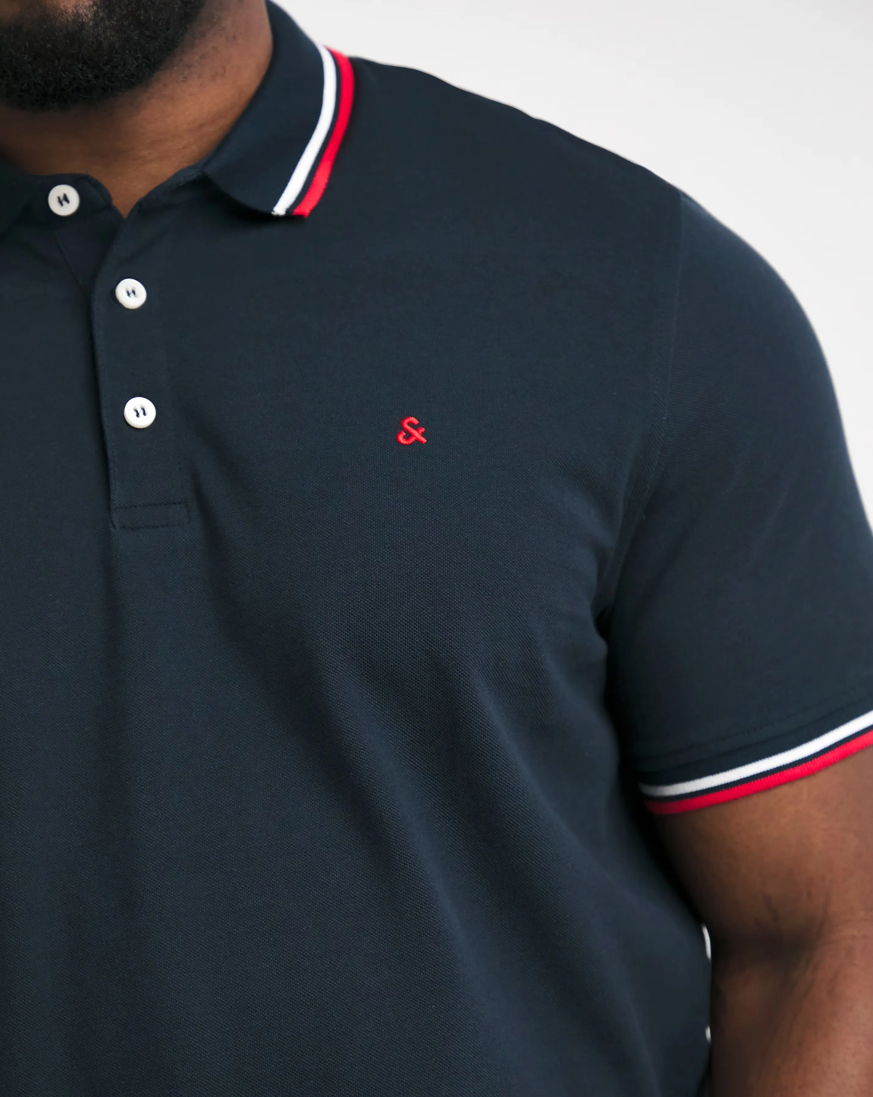 Jack & Jones Paulos Tipped Polo - Navy 5 Jack & Jones Paulos Tipped Polo - Navy