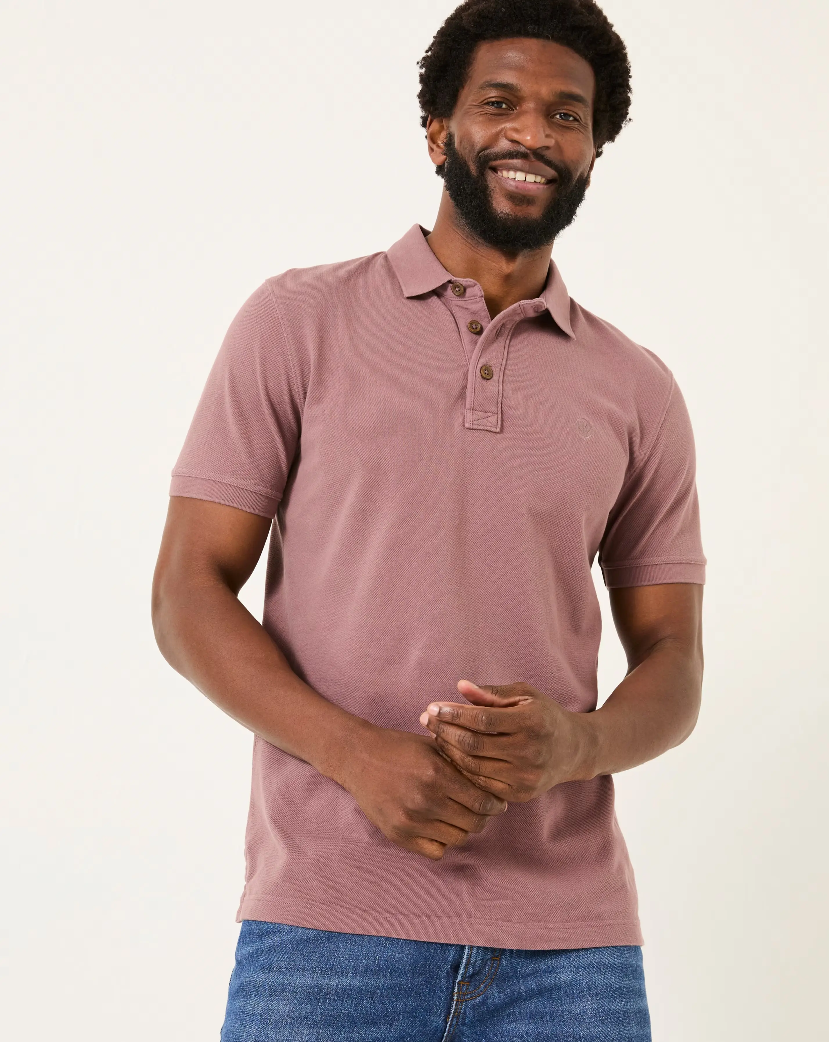 Fatface Pique Polo - Purple 1 Fatface Pique Polo - Purple
