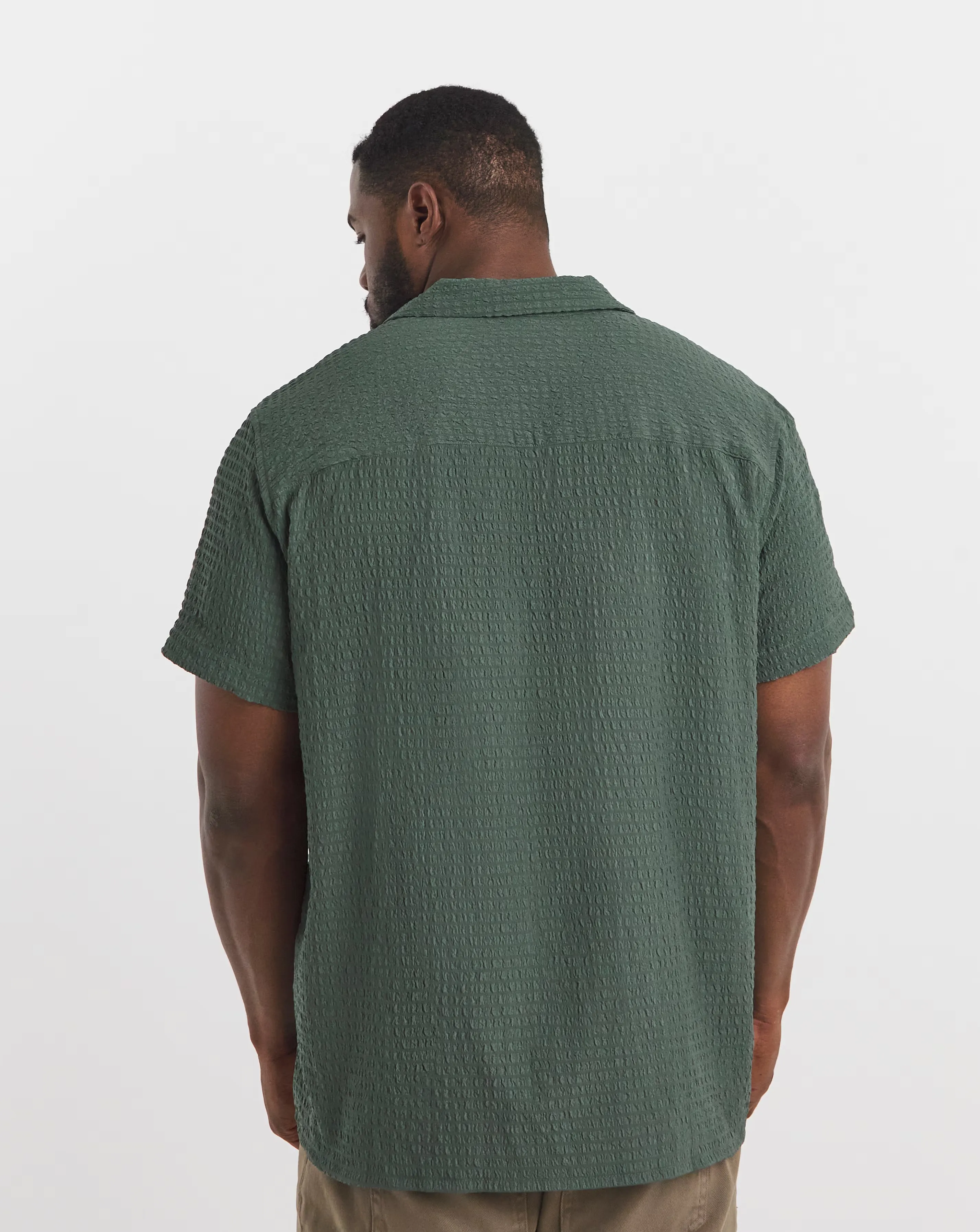 Jack & Jones Pablo Textured Resort Shirt - Green 4 Jack & Jones Pablo Textured Resort Shirt - Green