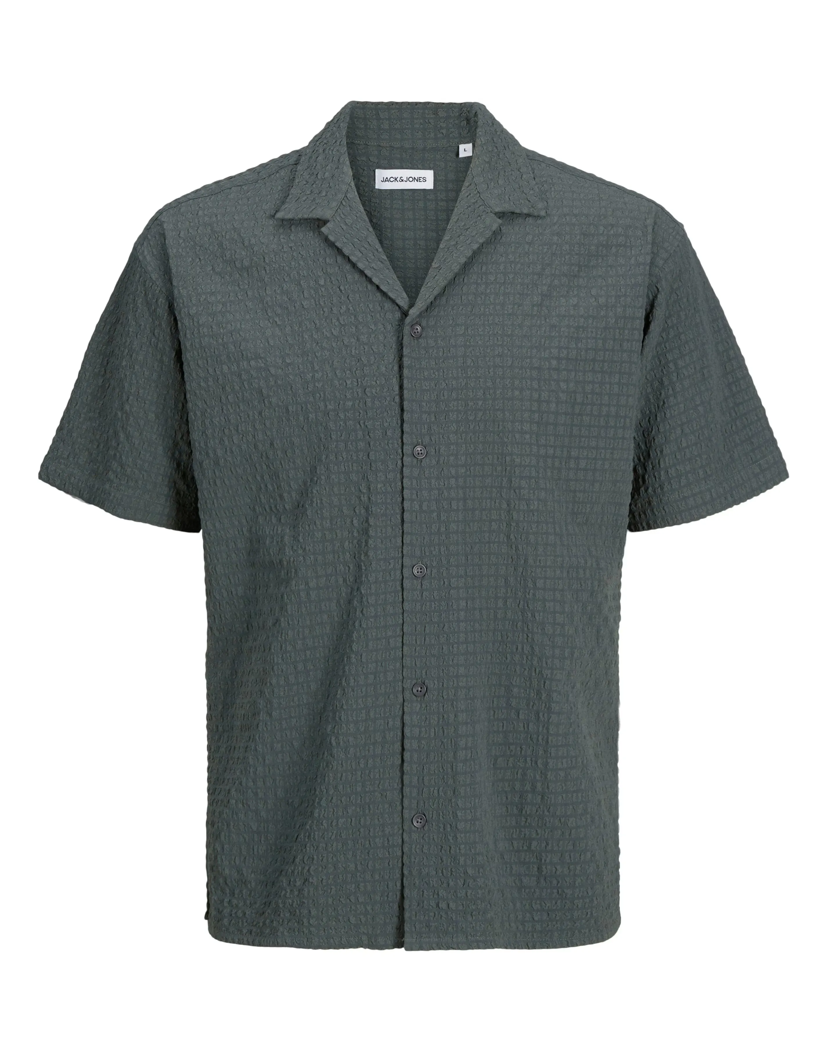 Jack & Jones Pablo Textured Resort Shirt - Green 5 Jack & Jones Pablo Textured Resort Shirt - Green