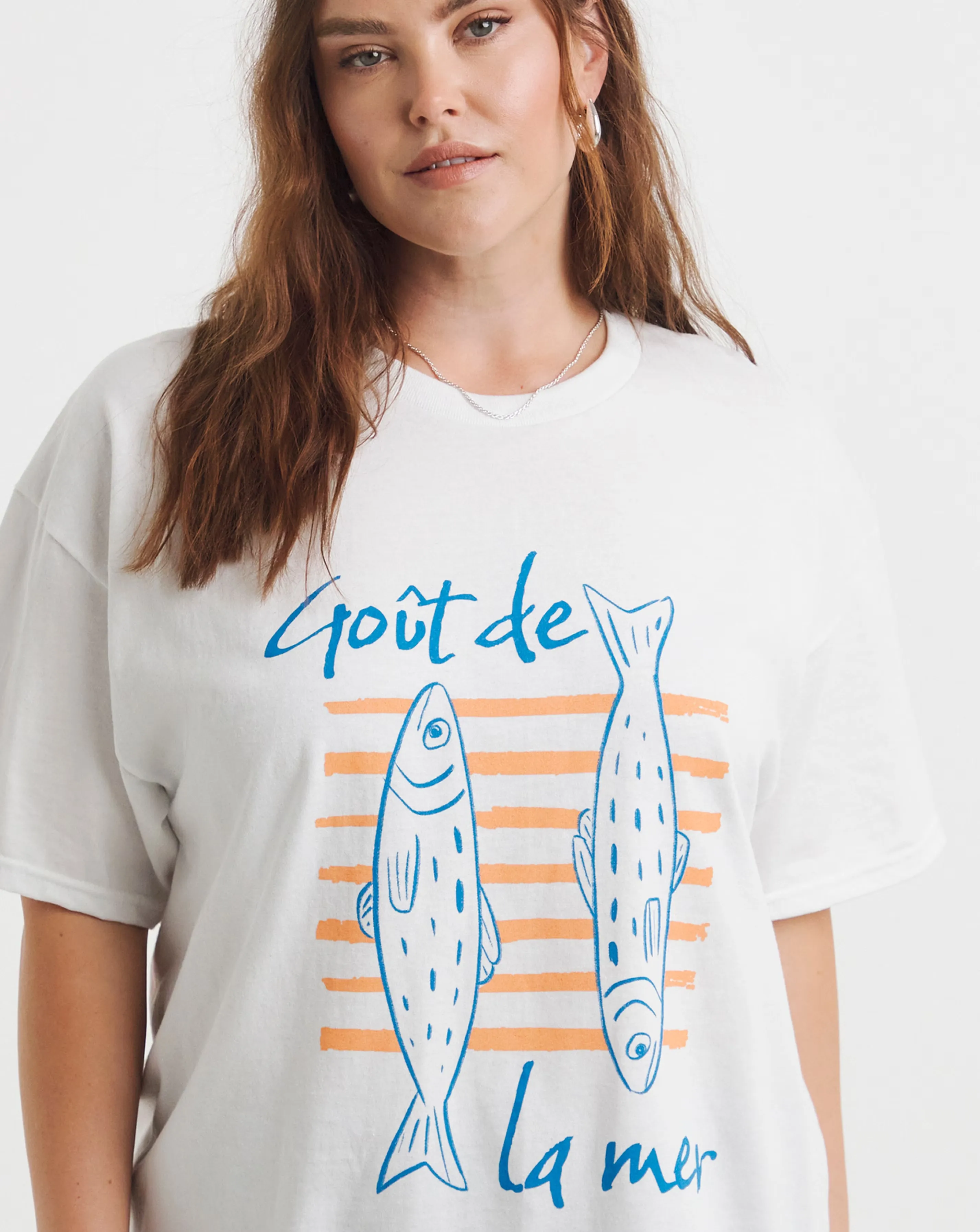 Simply Be White Sardines Slogan T-Shirt 2 Simply Be White Sardines Slogan T-Shirt