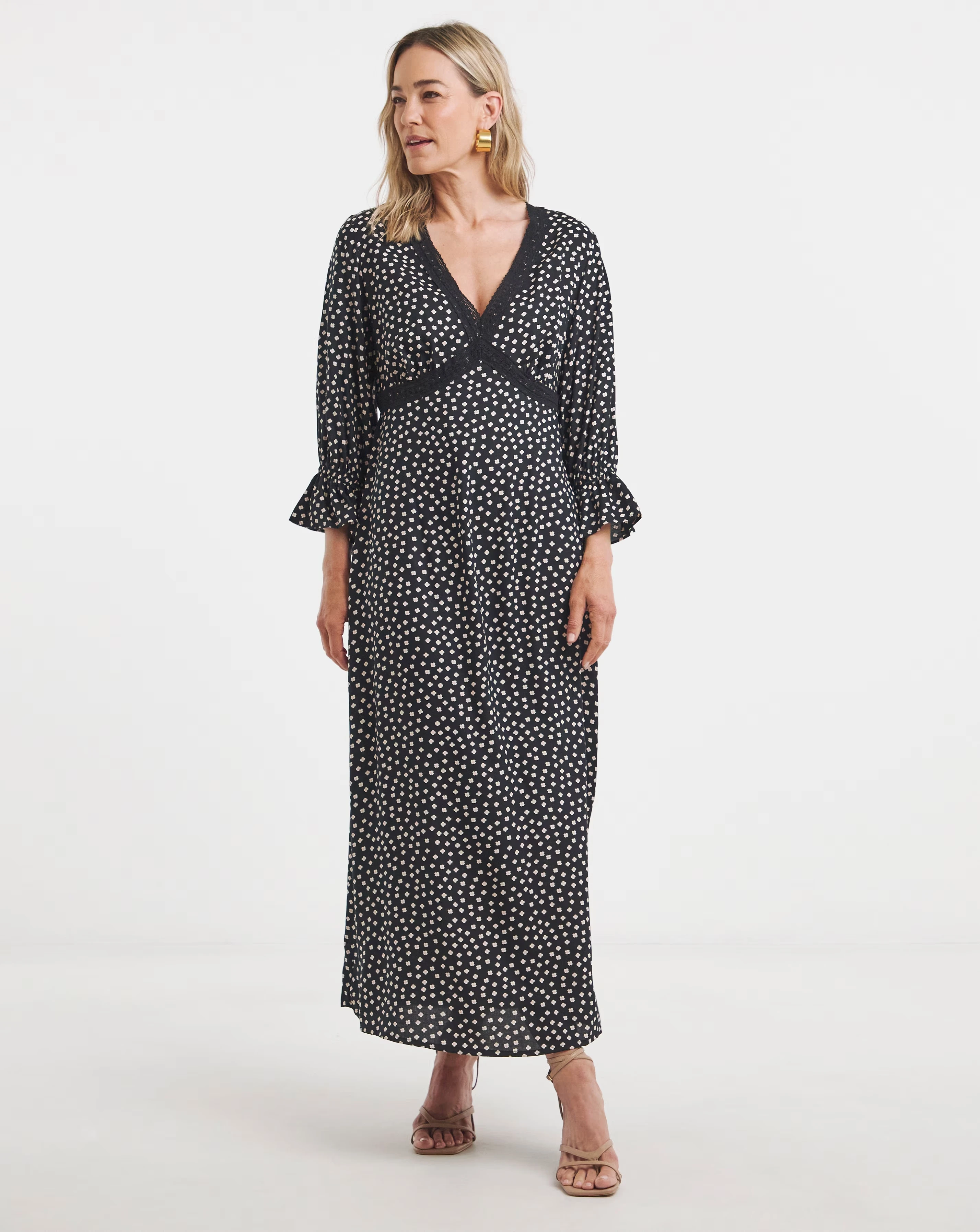 Lace Insert Tea Dress 1 Lace Insert Tea Dress