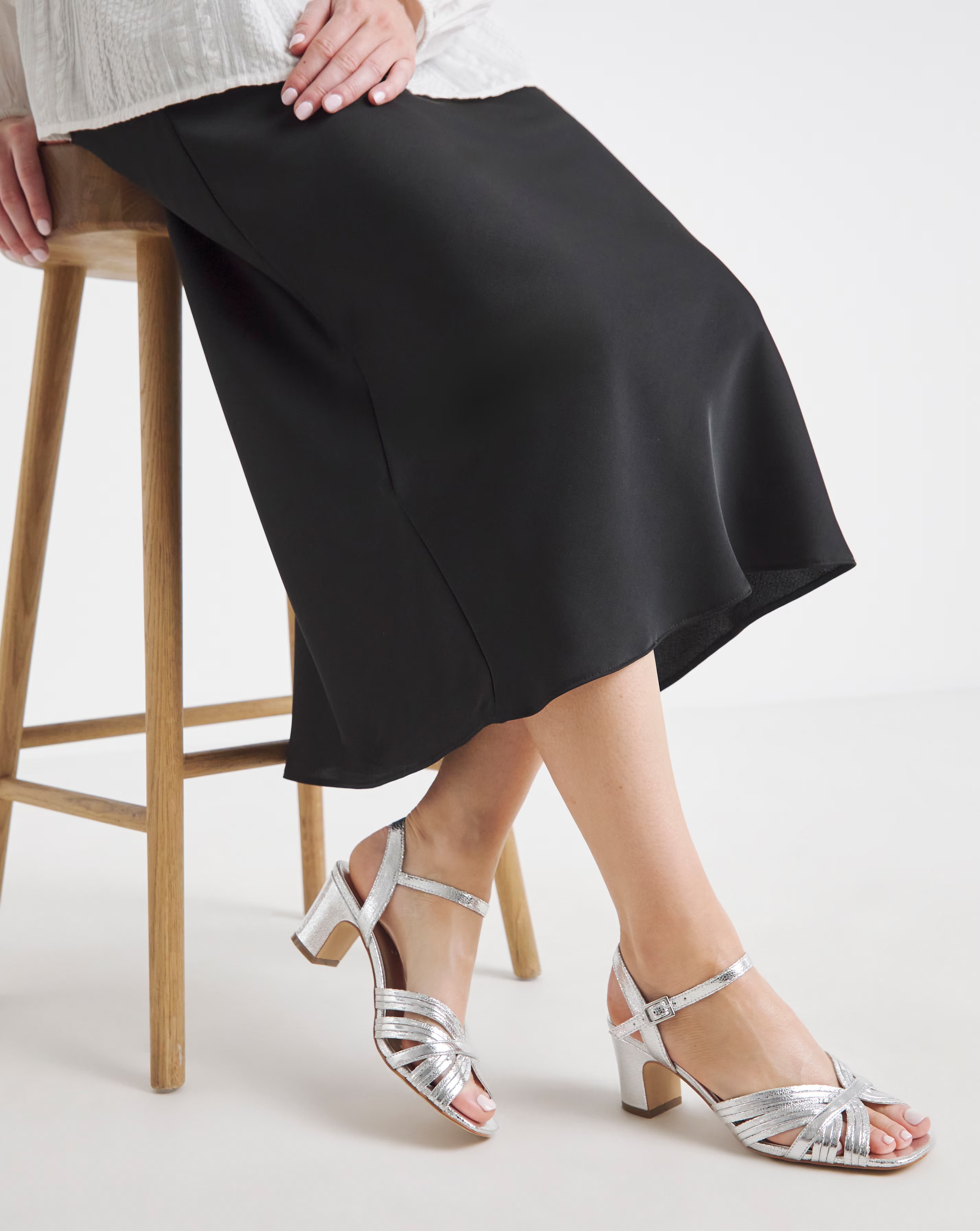 Oak Strappy Block Heel Sandals - Extra Wide Fit (EEE) 4 Oak Strappy Block Heel Sandals - Extra Wide Fit (EEE)