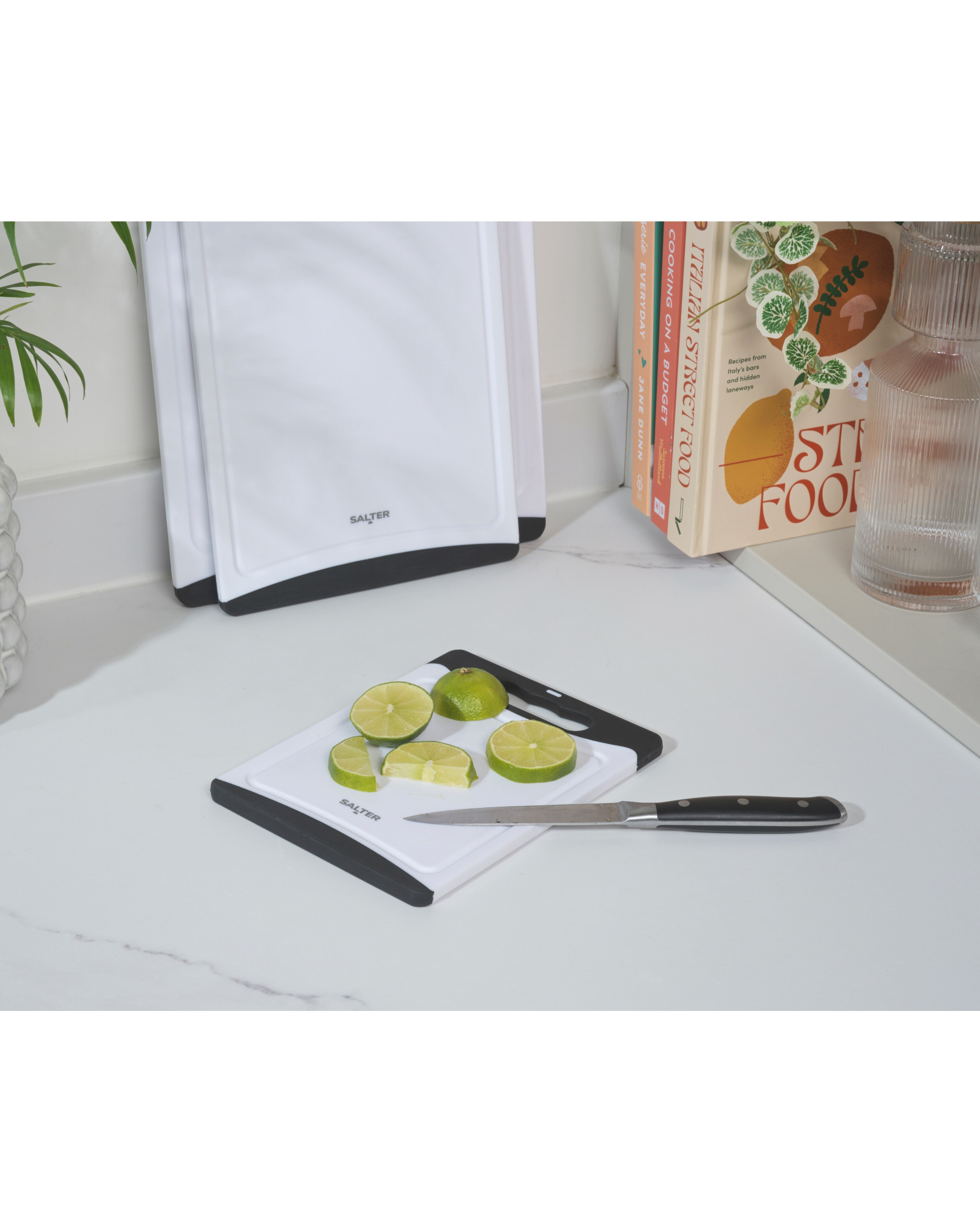 Salter 3 Piece Plastic Chopping Board Set 2 Salter 3 Piece Plastic Chopping Board Set