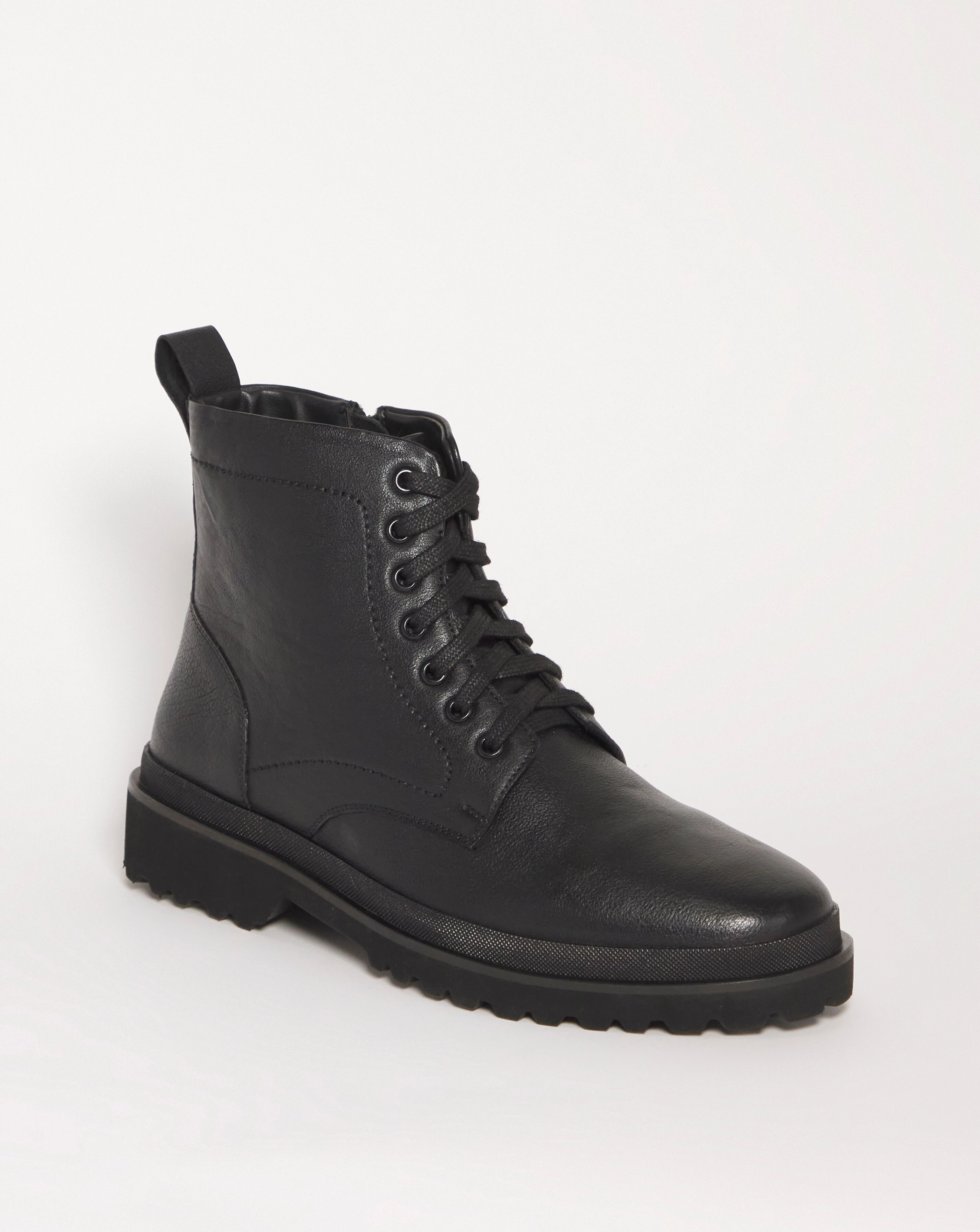 Milled Leather Lace Up Boot Wide Fit 4 Milled Leather Lace Up Boot Wide Fit