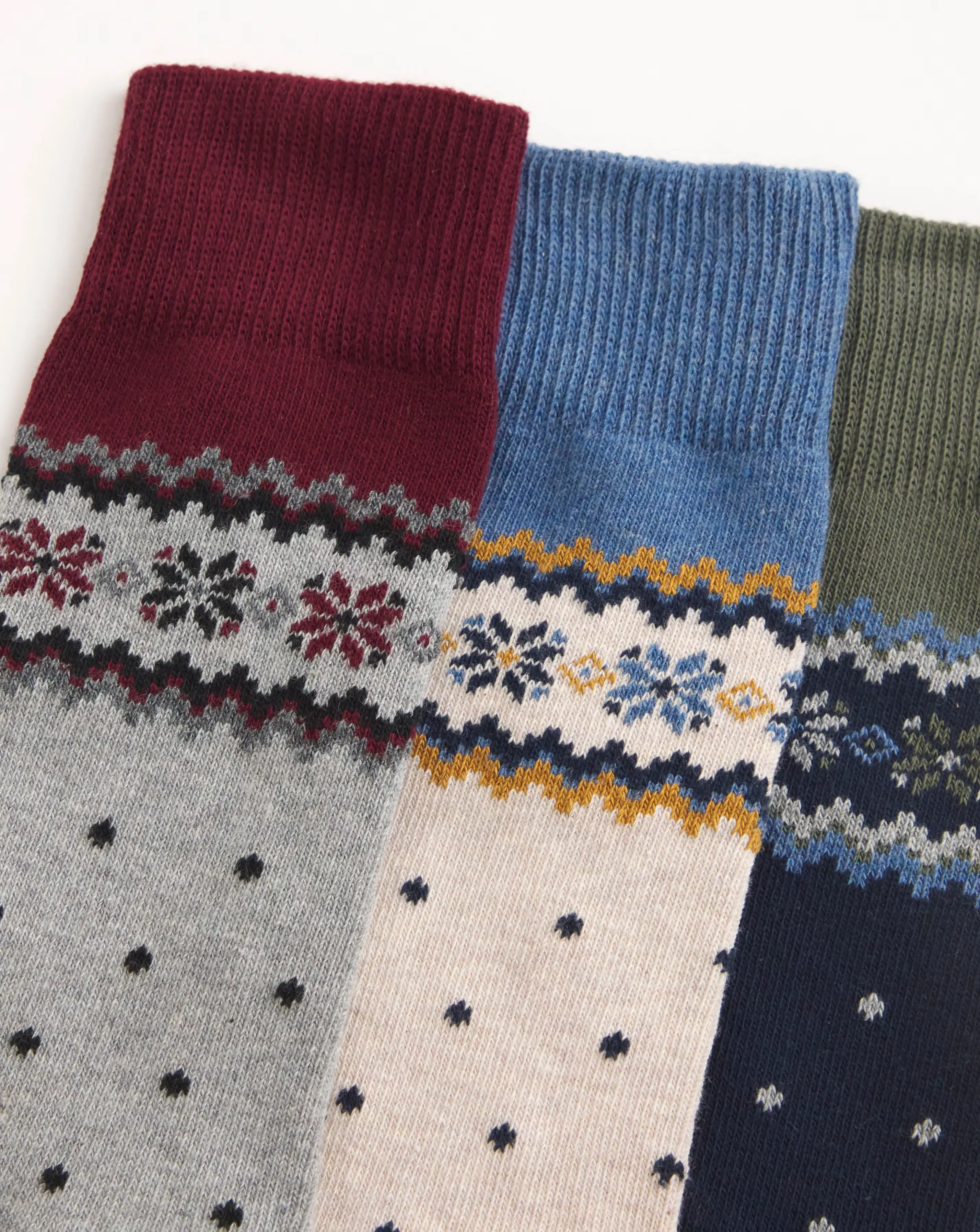 3 Pack Fairisle Socks 2 3 Pack Fairisle Socks