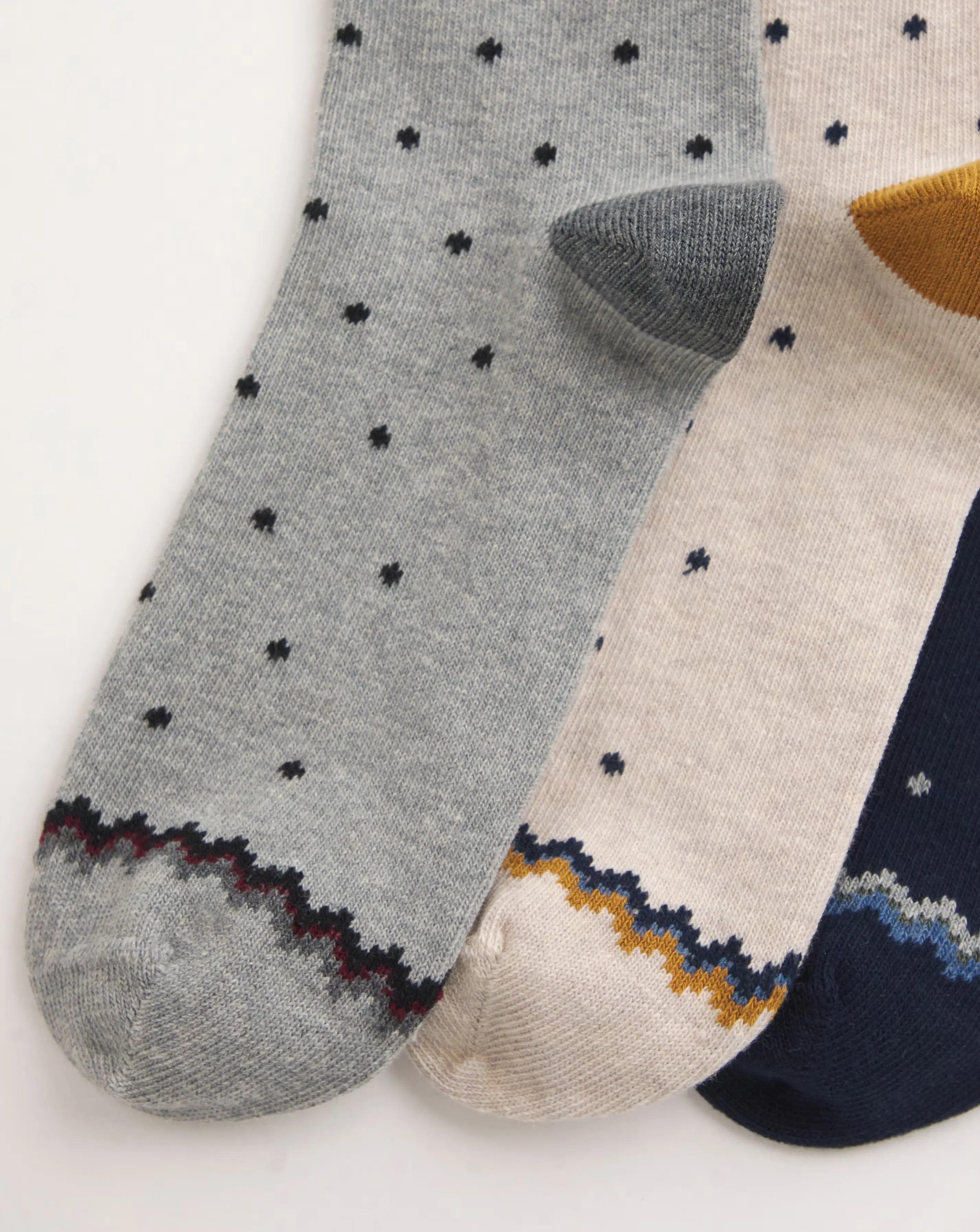 3 Pack Fairisle Socks 3 3 Pack Fairisle Socks