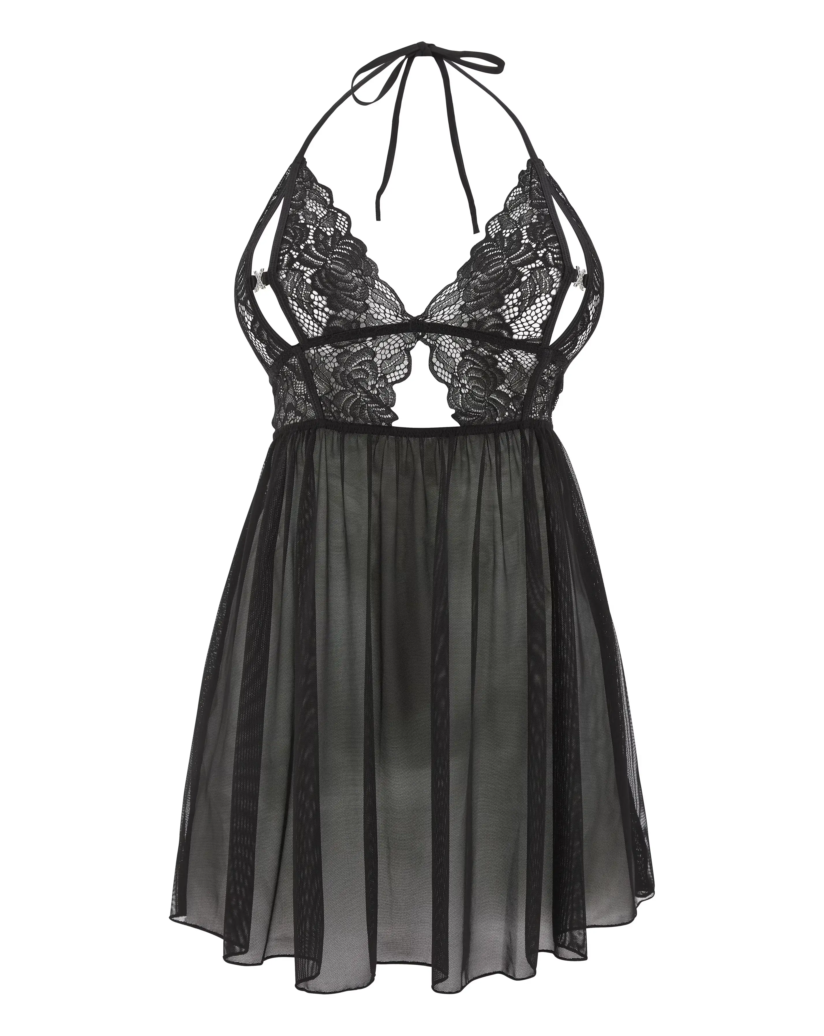Ann Summers Diamond Kiss Chemise Black 1 Ann Summers Diamond Kiss Chemise Black