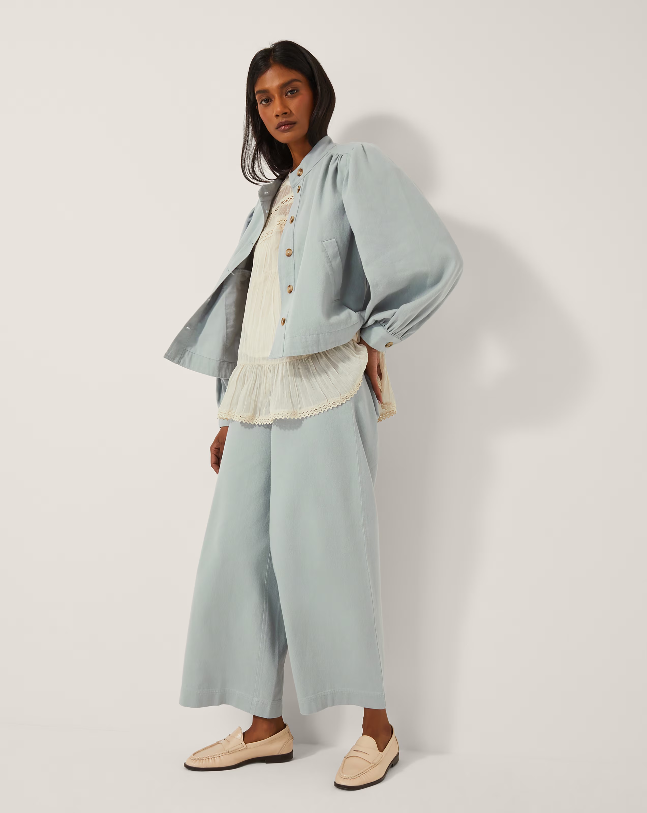 Monsoon Ciara Puff Sleeve Denim Jacket 3 Monsoon Ciara Puff Sleeve Denim Jacket