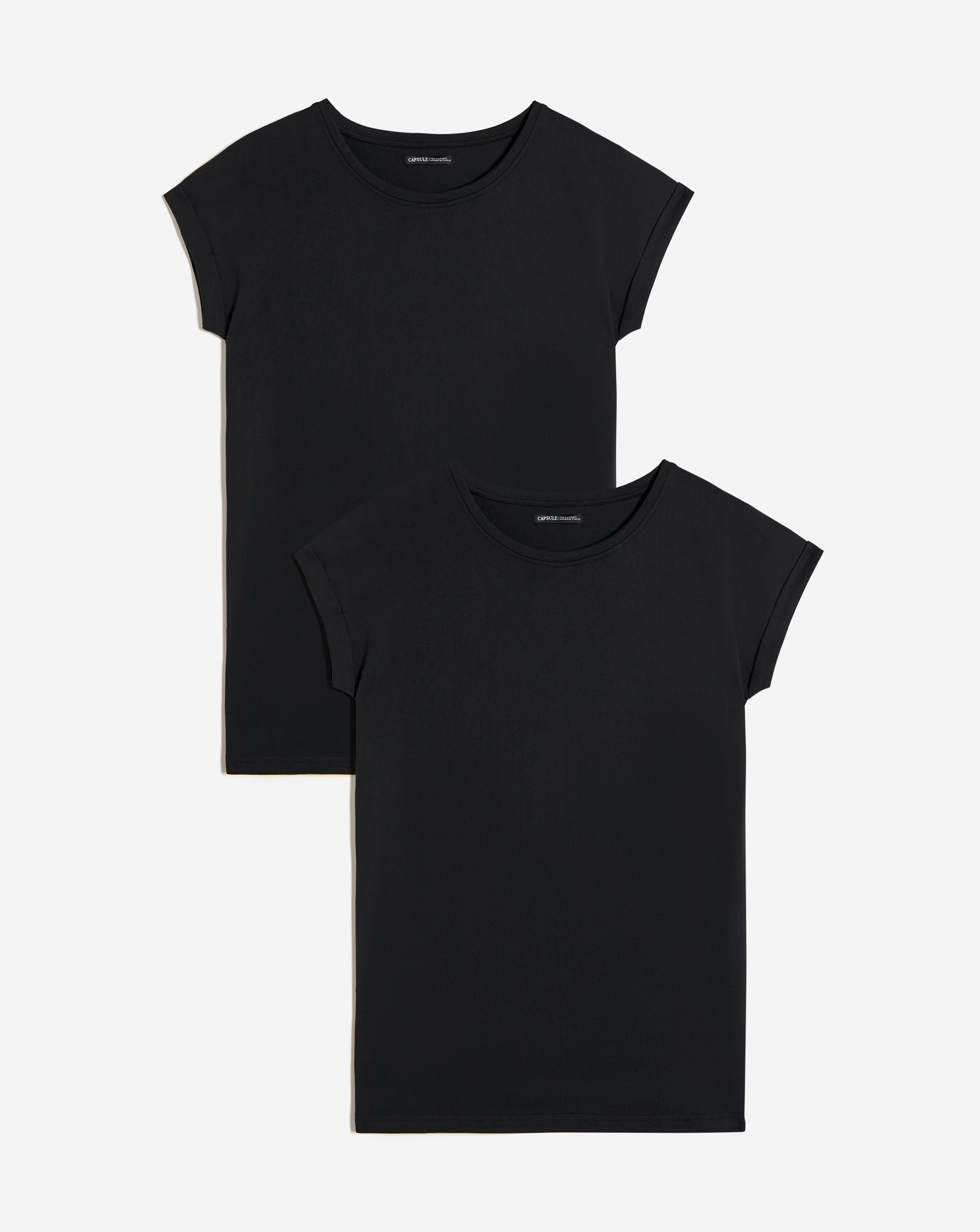Simply Be 2 Pack Black/Black Boyfriend T-Shirts 2 Simply Be 2 Pack Black/Black Boyfriend T-Shirts