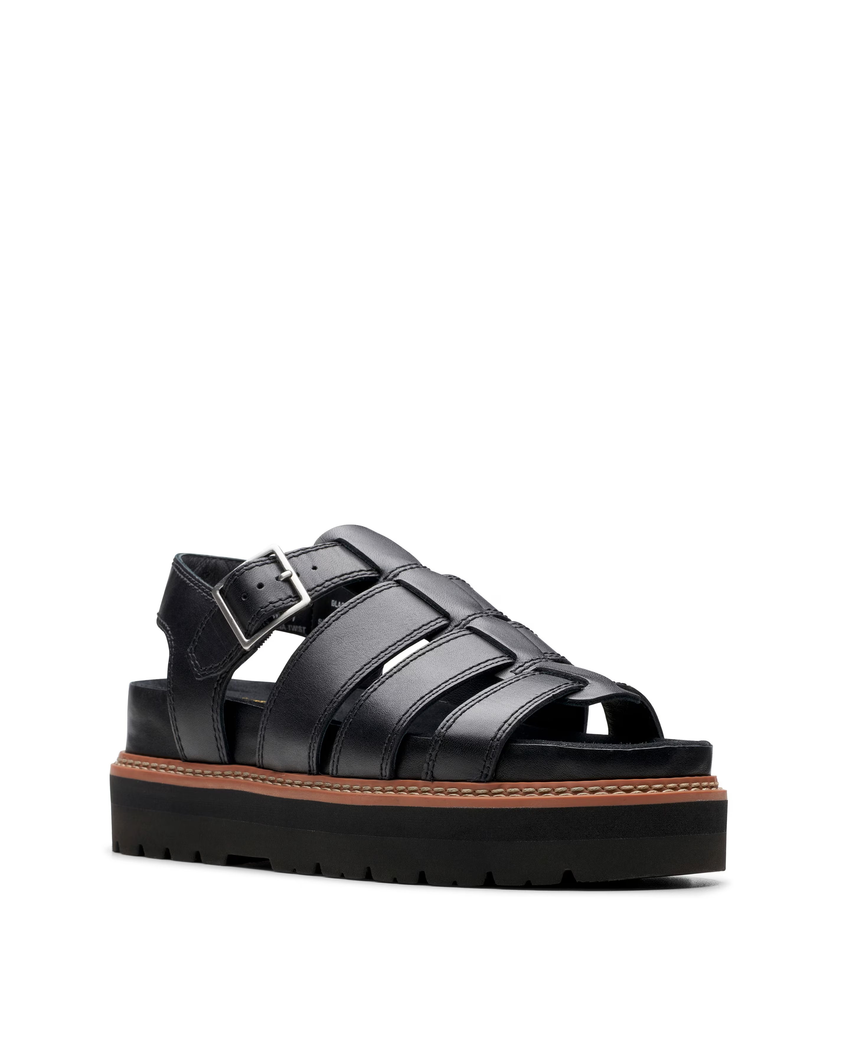 Clarks Black Orianna Leather Twist Sandal Standard Fit 3 Clarks Black Orianna Leather Twist Sandal Standard Fit