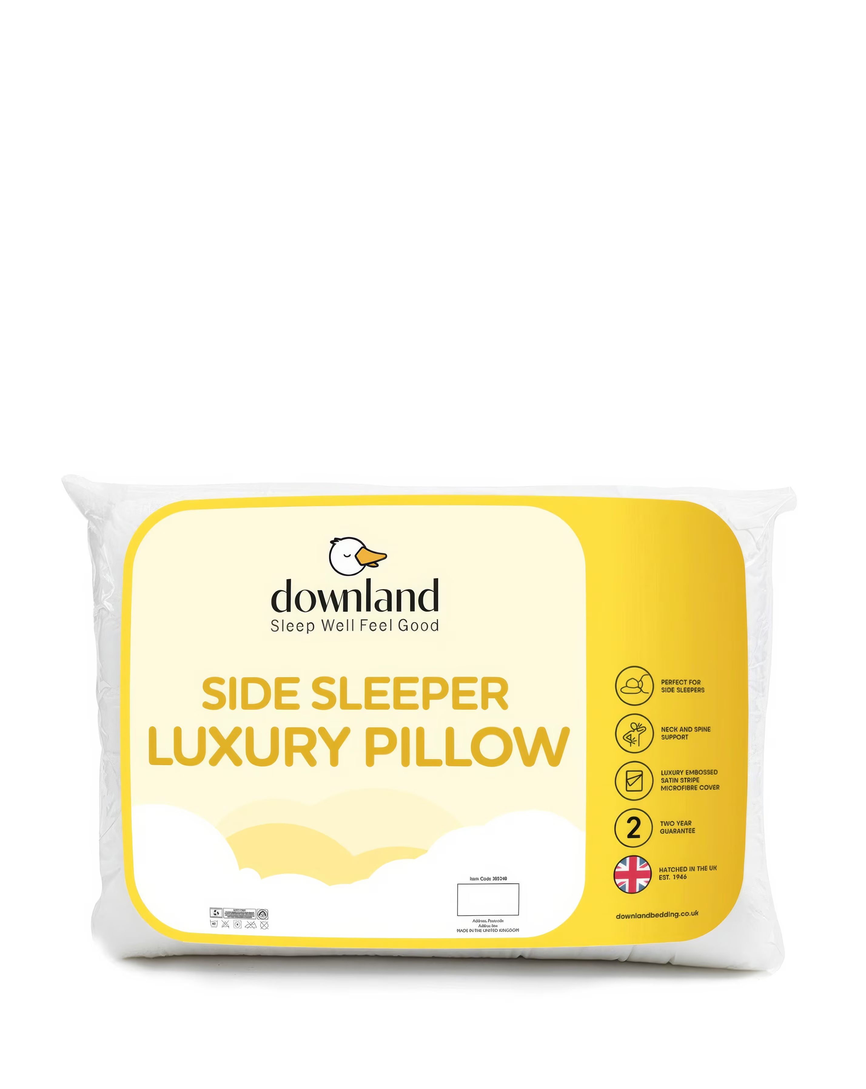 Downland Satin Embossed Side Sleeper Pillow