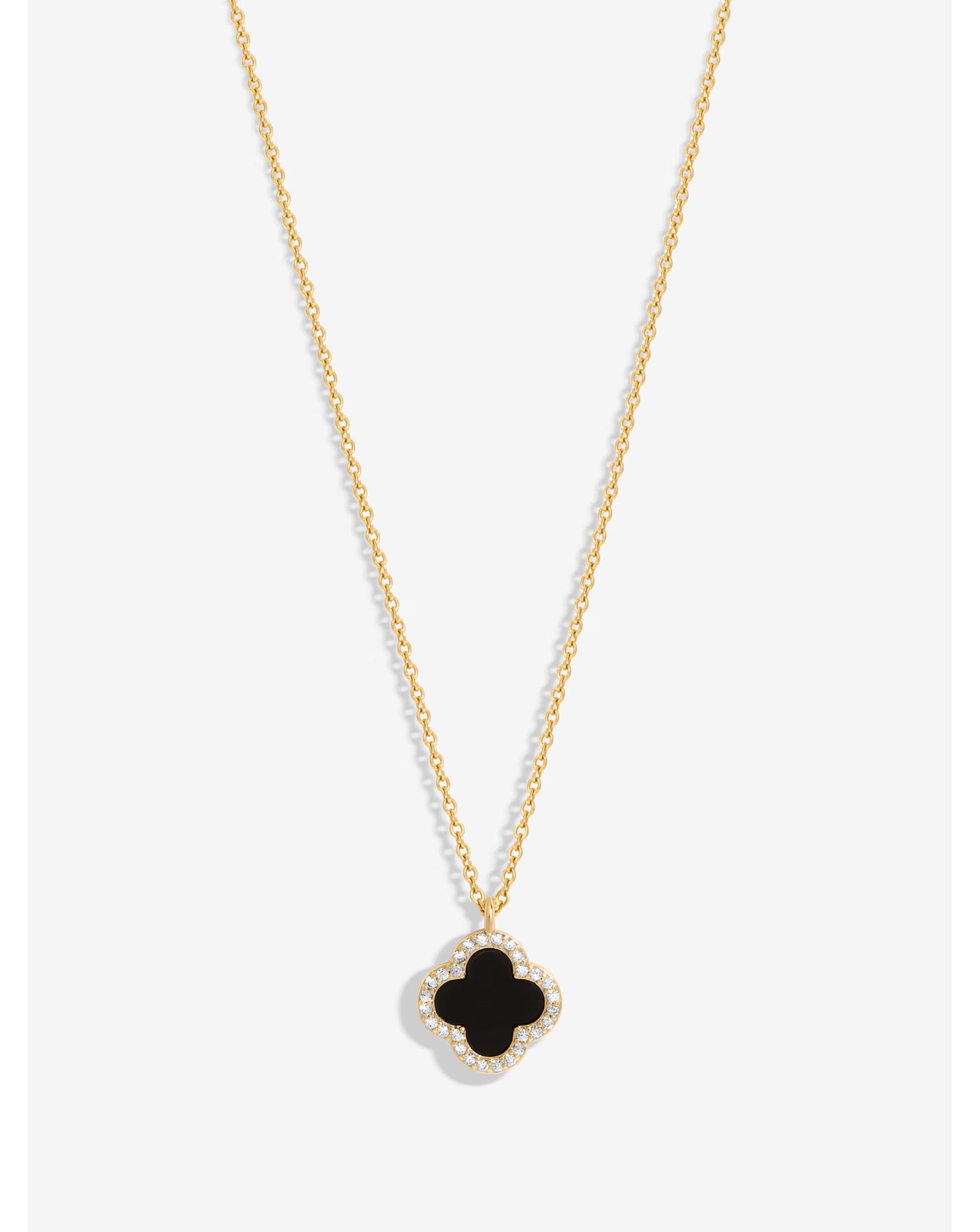 Jon Richard Jet Clover Necklace 2 Jon Richard Jet Clover Necklace