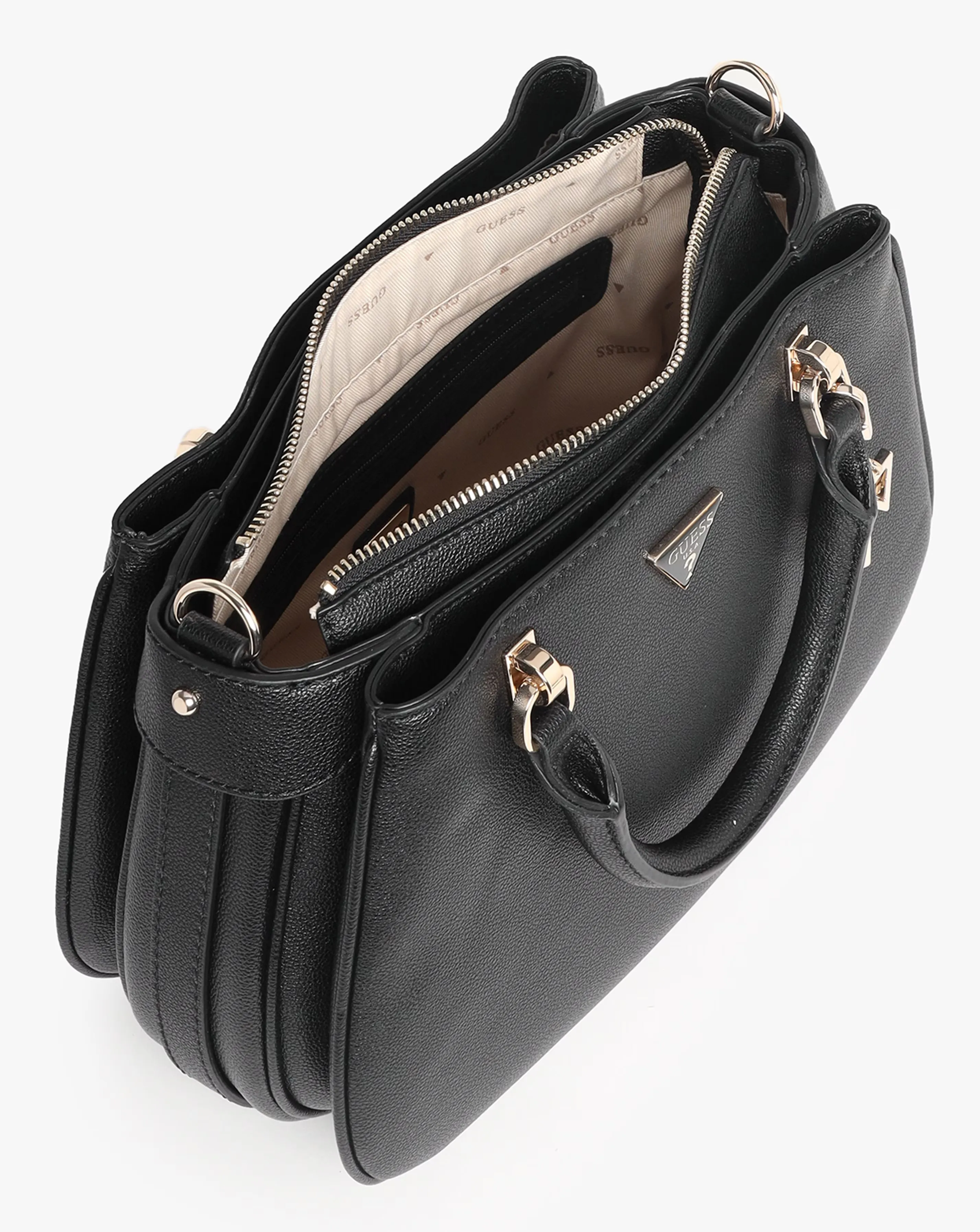 Guess Fedora Black Shoulder Satchel Bag 4 Guess Fedora Black Shoulder Satchel Bag
