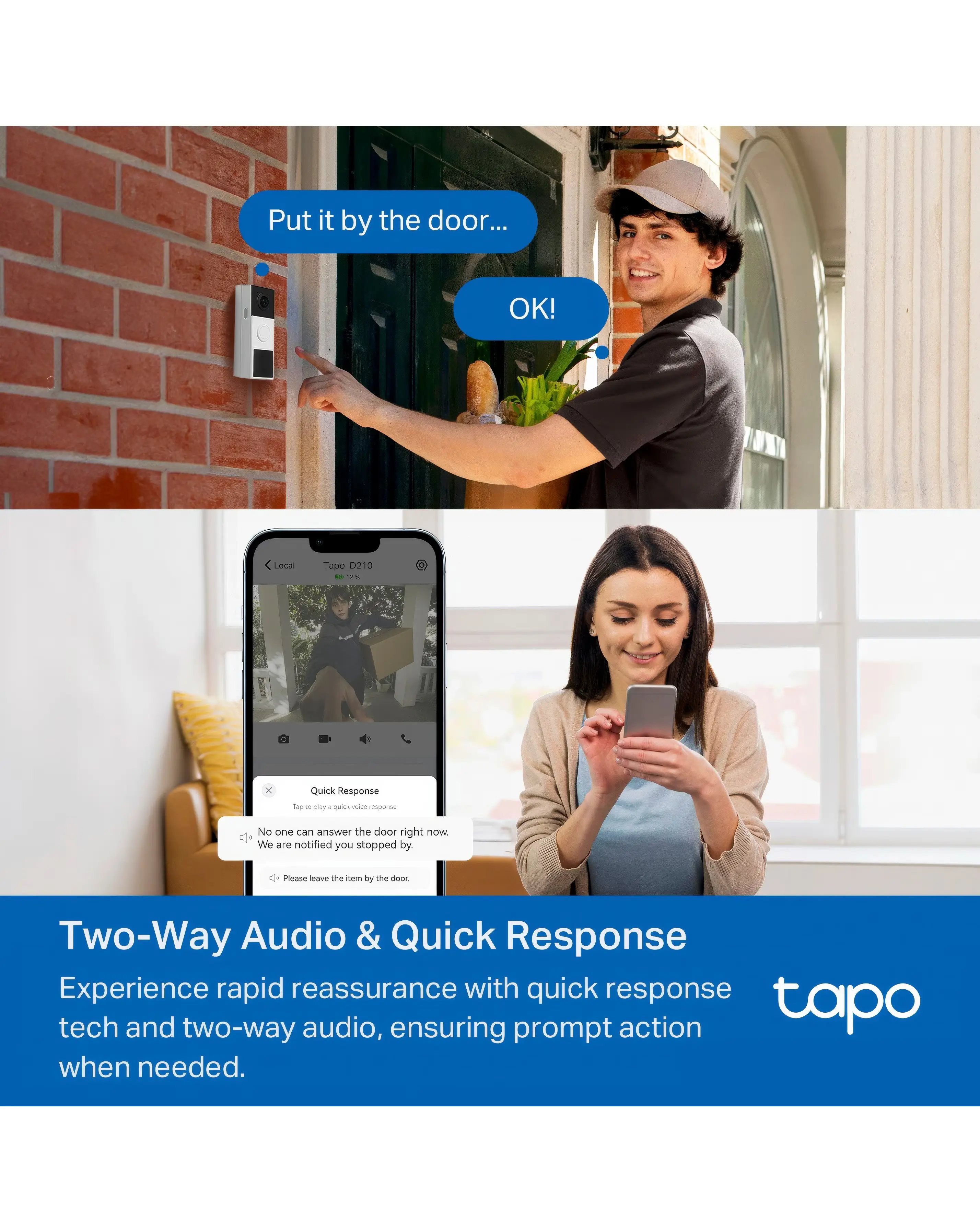 TP-Link Tapo D210 2k Video Doorbell With Chime 4 TP-Link Tapo D210 2k Video Doorbell With Chime