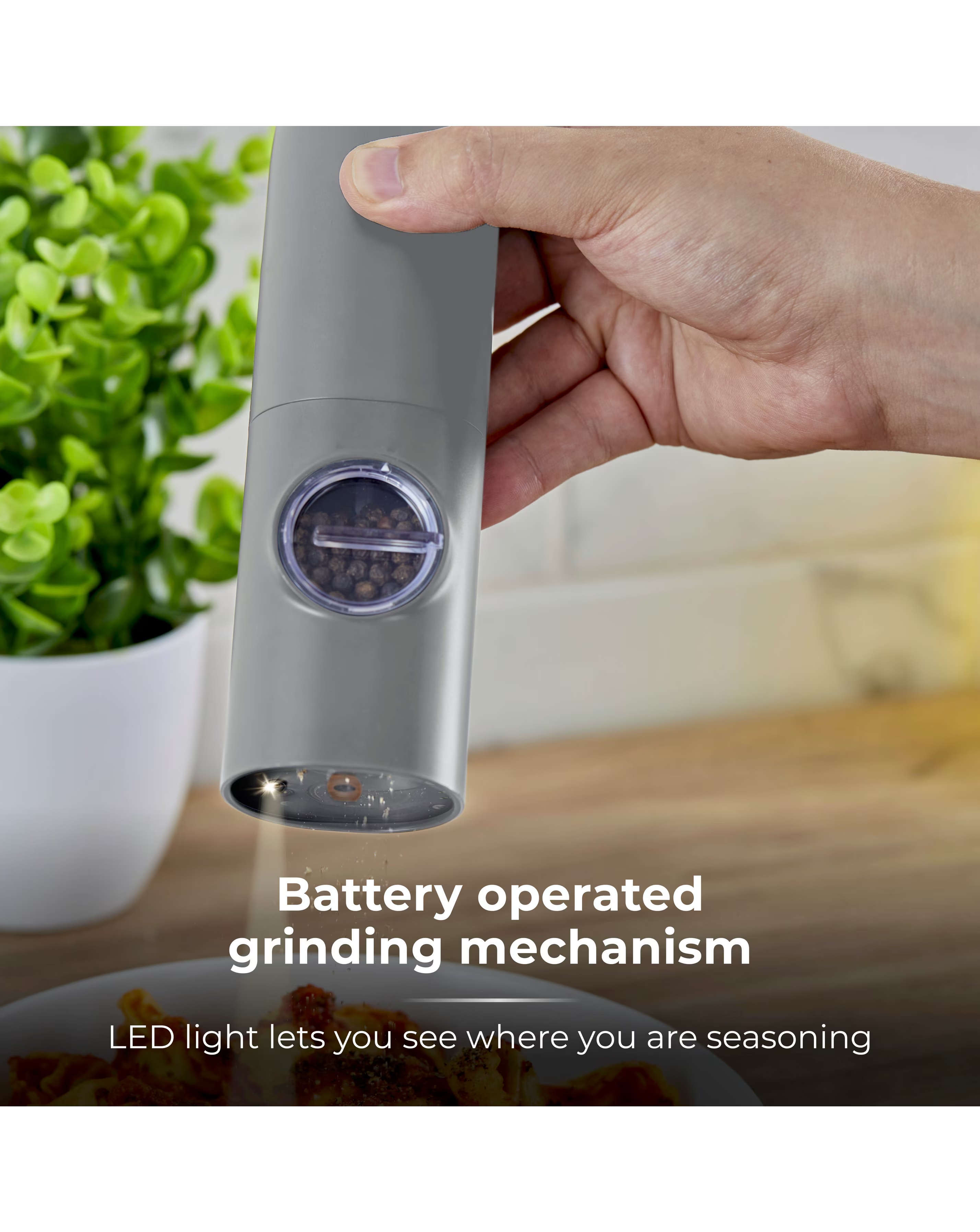 Tower Rechargeable Salt & Pepper Mill Grey 6 Tower Rechargeable Salt & Pepper Mill Grey