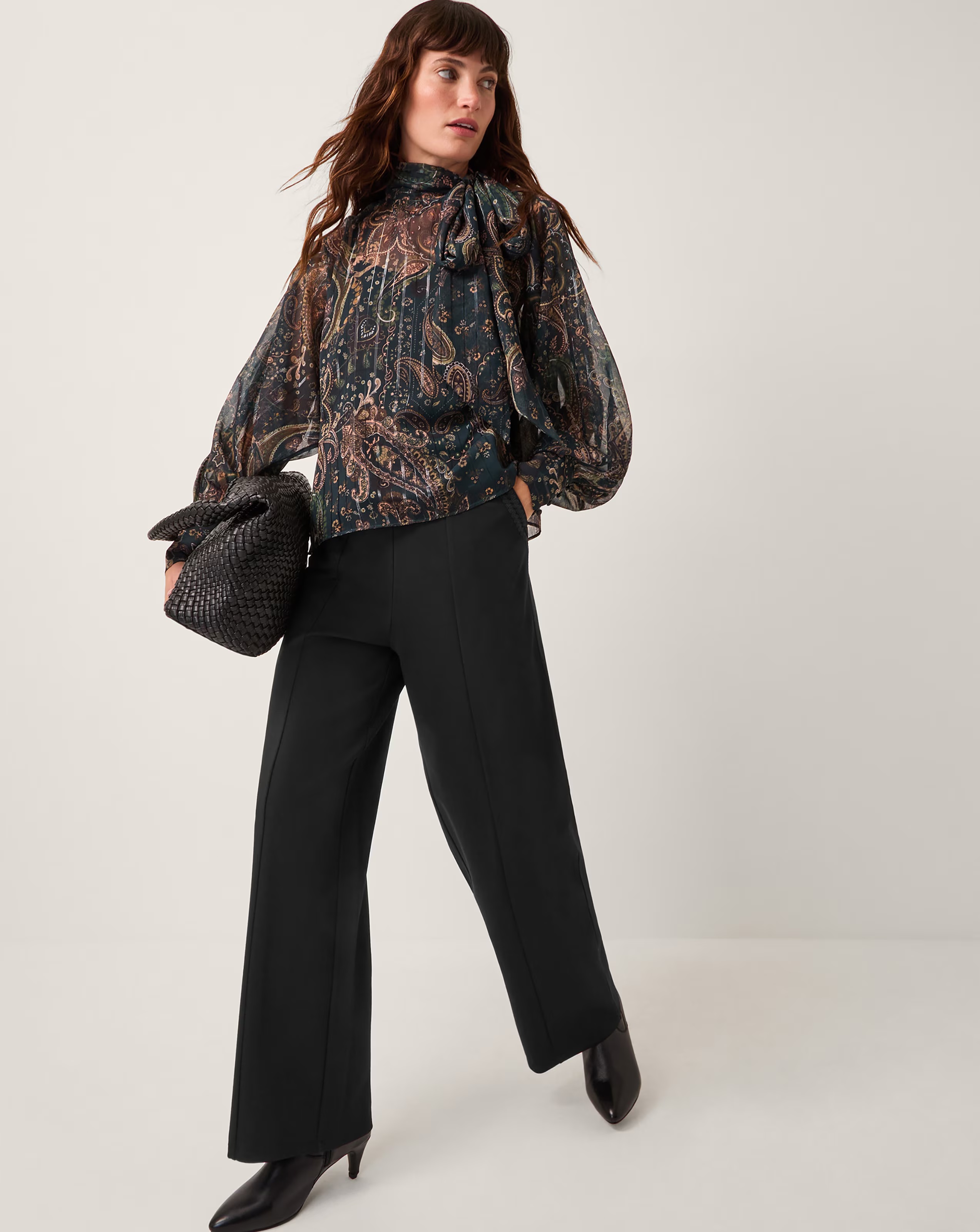 Monsoon Payton Ponte Bootcut Trousers 1 Monsoon Payton Ponte Bootcut Trousers