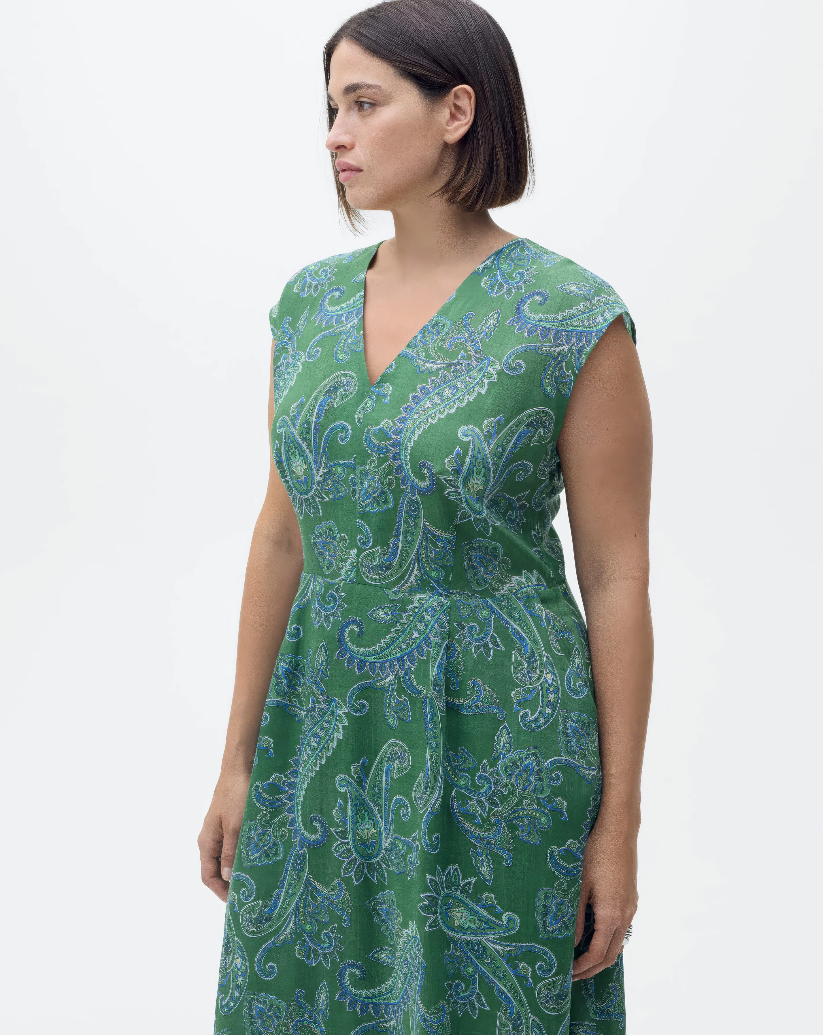 Mango Green Floral Midi Dress 4 Mango Green Floral Midi Dress