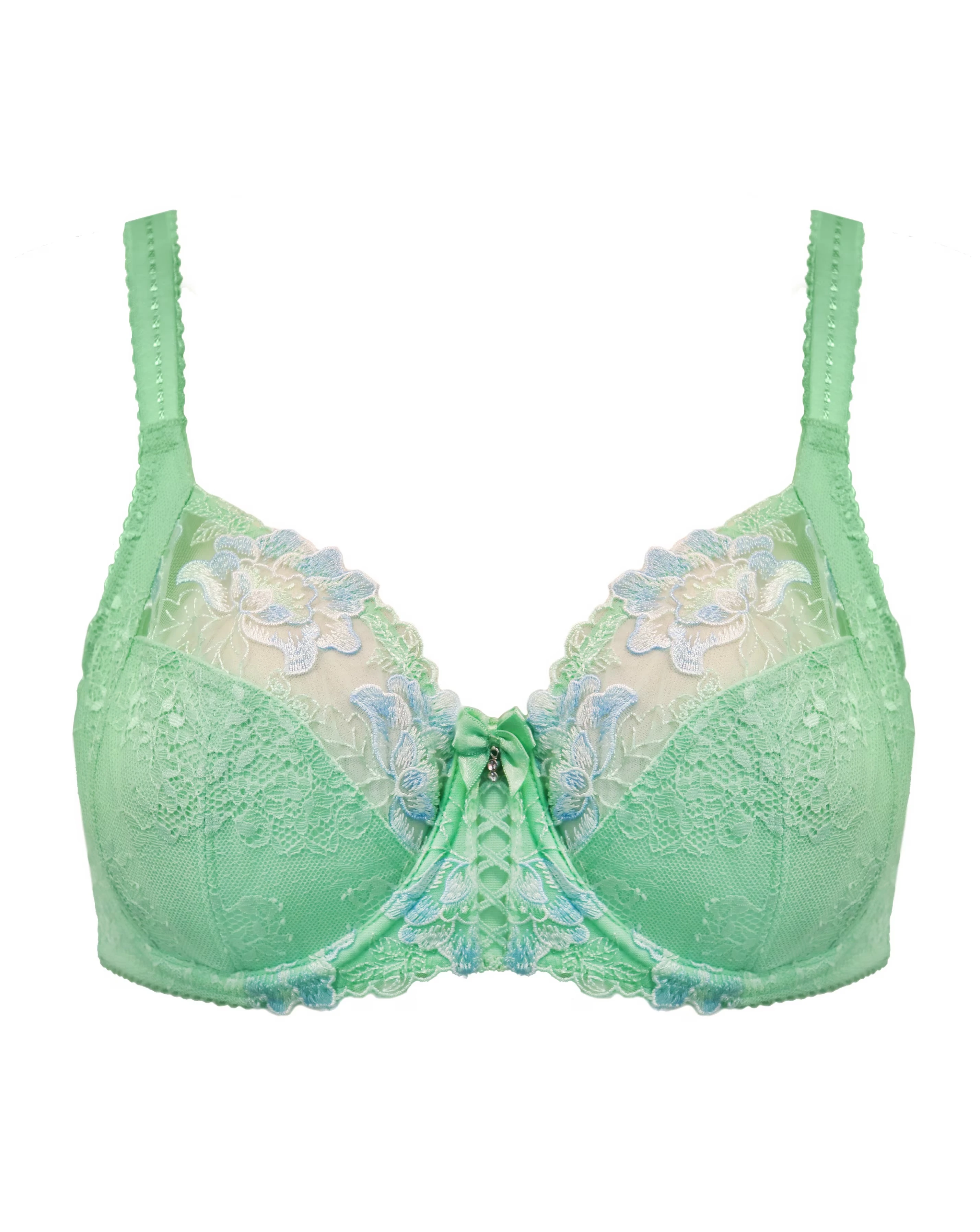 Pour Moi Sofia Full Cup Wired Bra Pistacchio/Blue 5 Pour Moi Sofia Full Cup Wired Bra Pistacchio/Blue