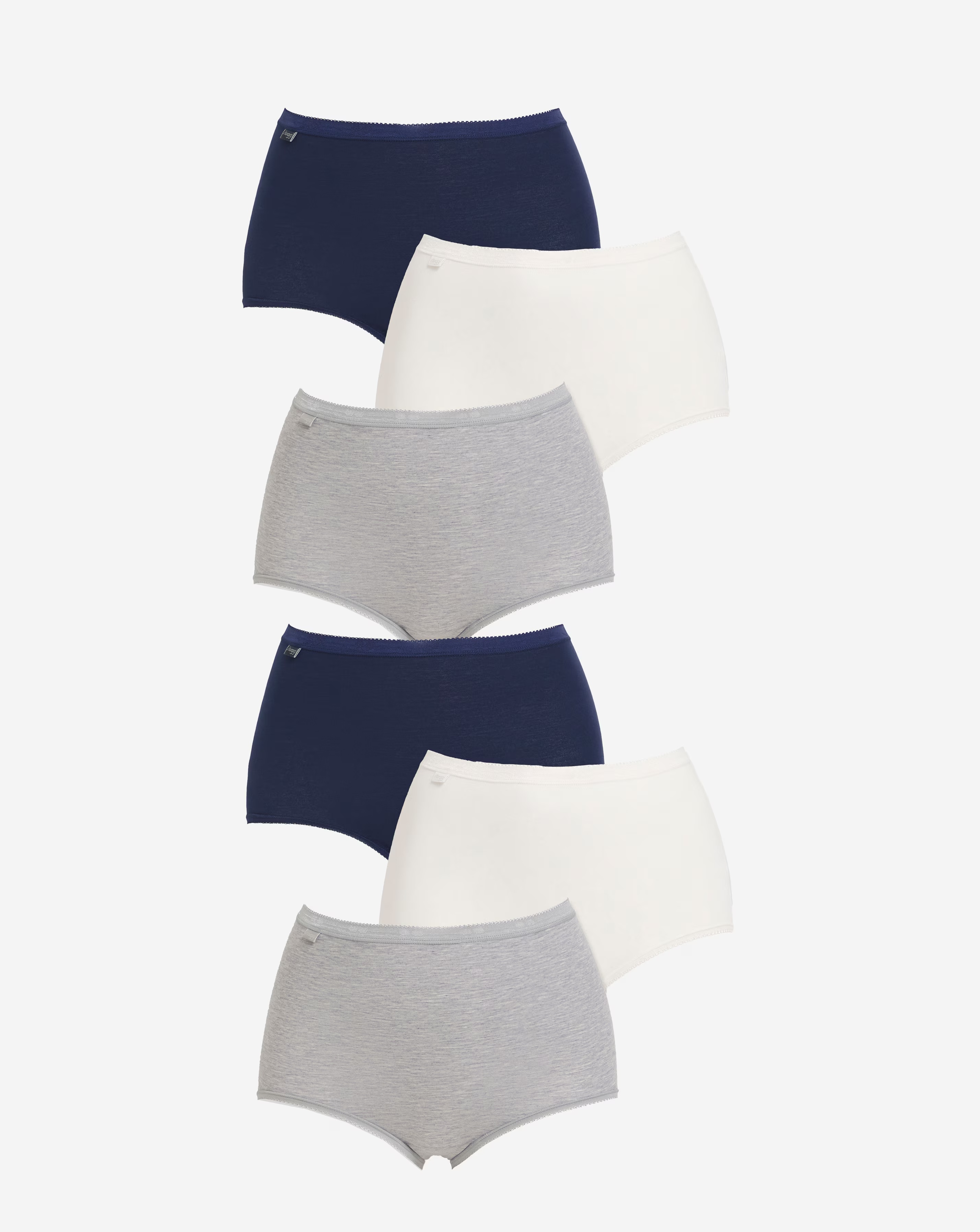 Sloggi (6 Pack) Basic Maxi Cotton Knickers Navy Mix 5 Sloggi (6 Pack) Basic Maxi Cotton Knickers Navy Mix